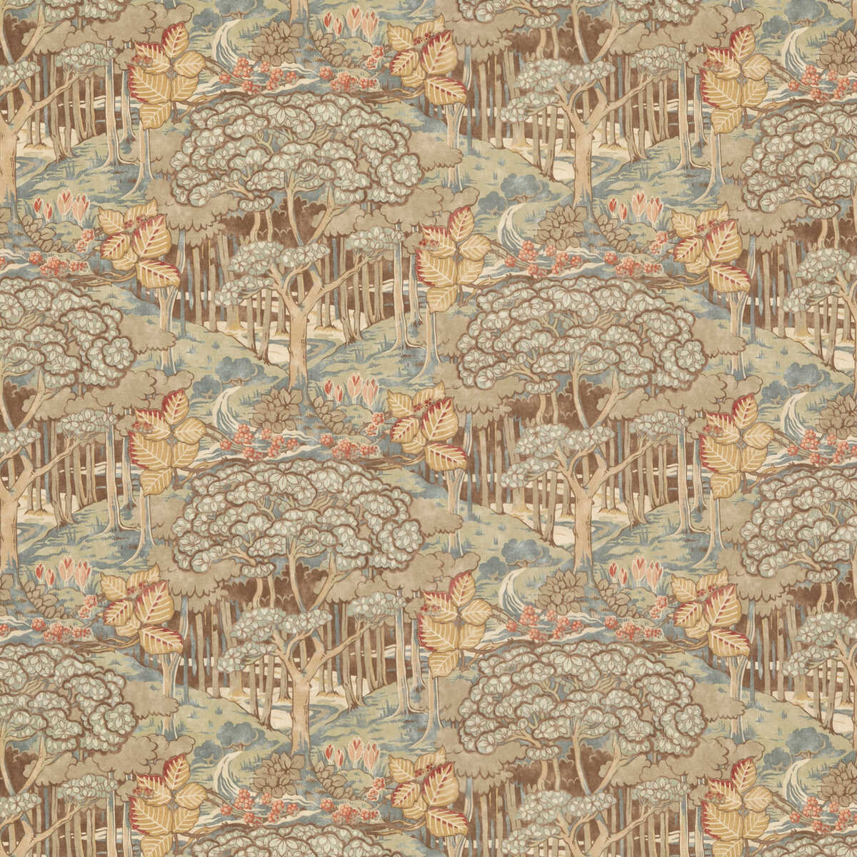 Ruskin Cotton - Teal - G P & J BAKER Fabric