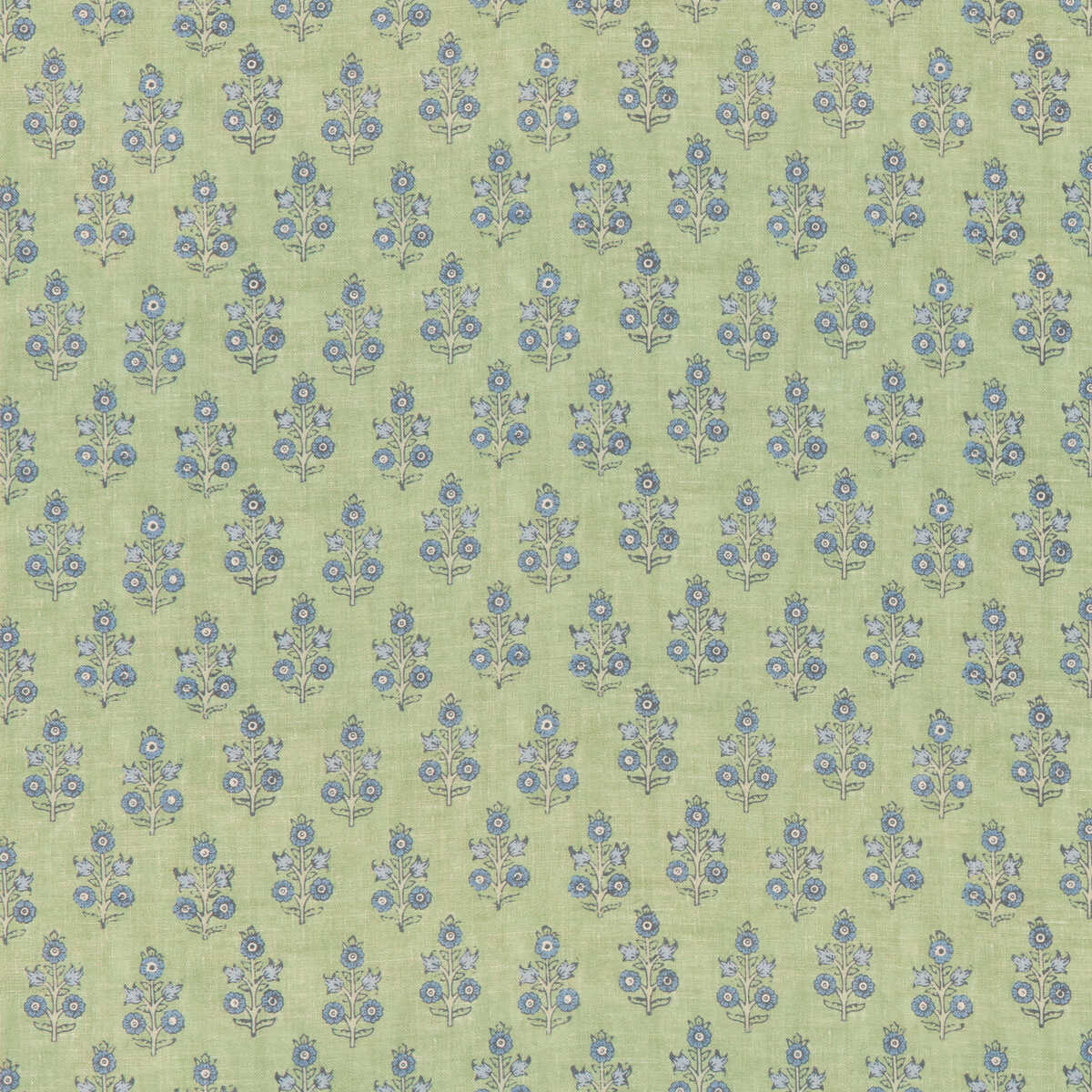 Poppy Sprig - Green/Blue - G P & J BAKER Fabric
