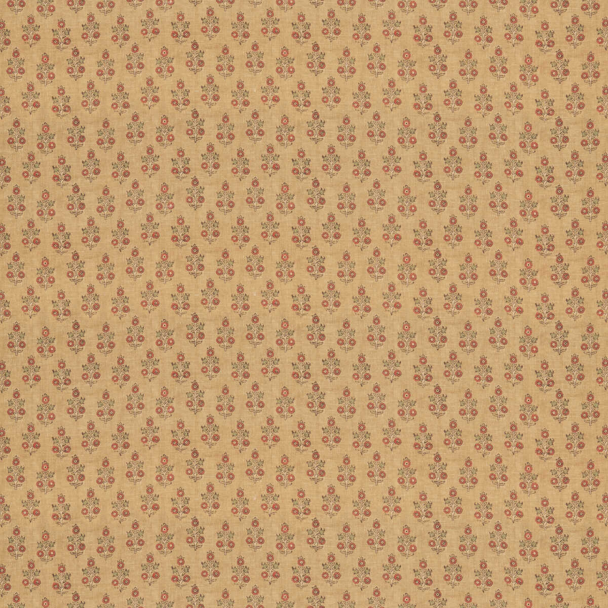 Poppy Sprig - Ochre - G P & J BAKER Fabric