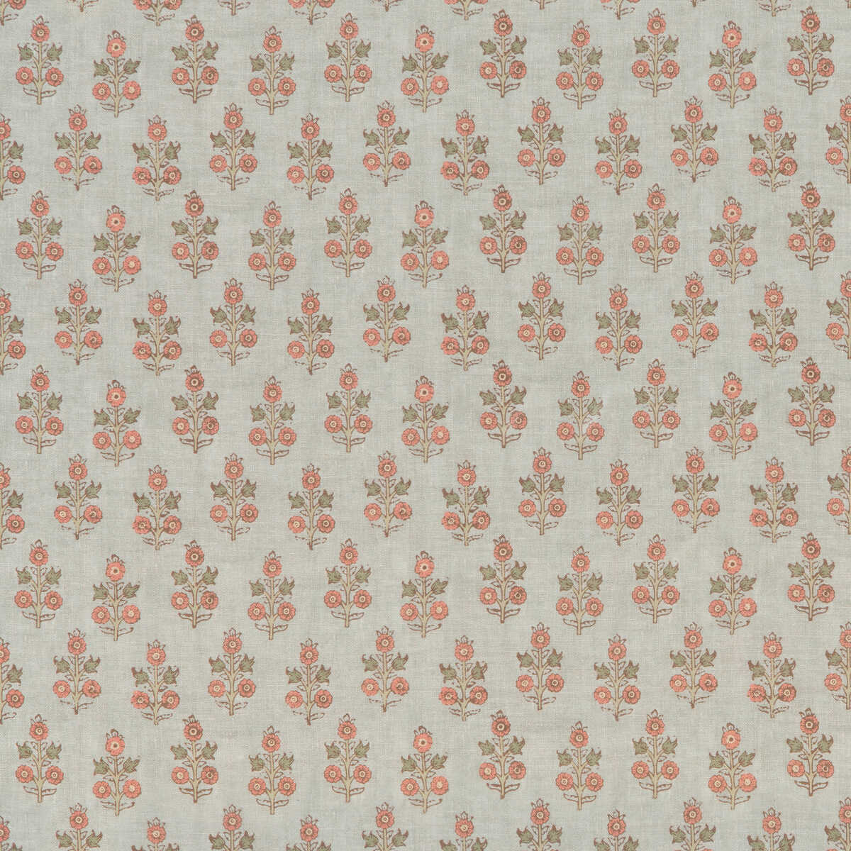 Poppy Sprig - Aqua/Blush - G P & J BAKER Fabric
