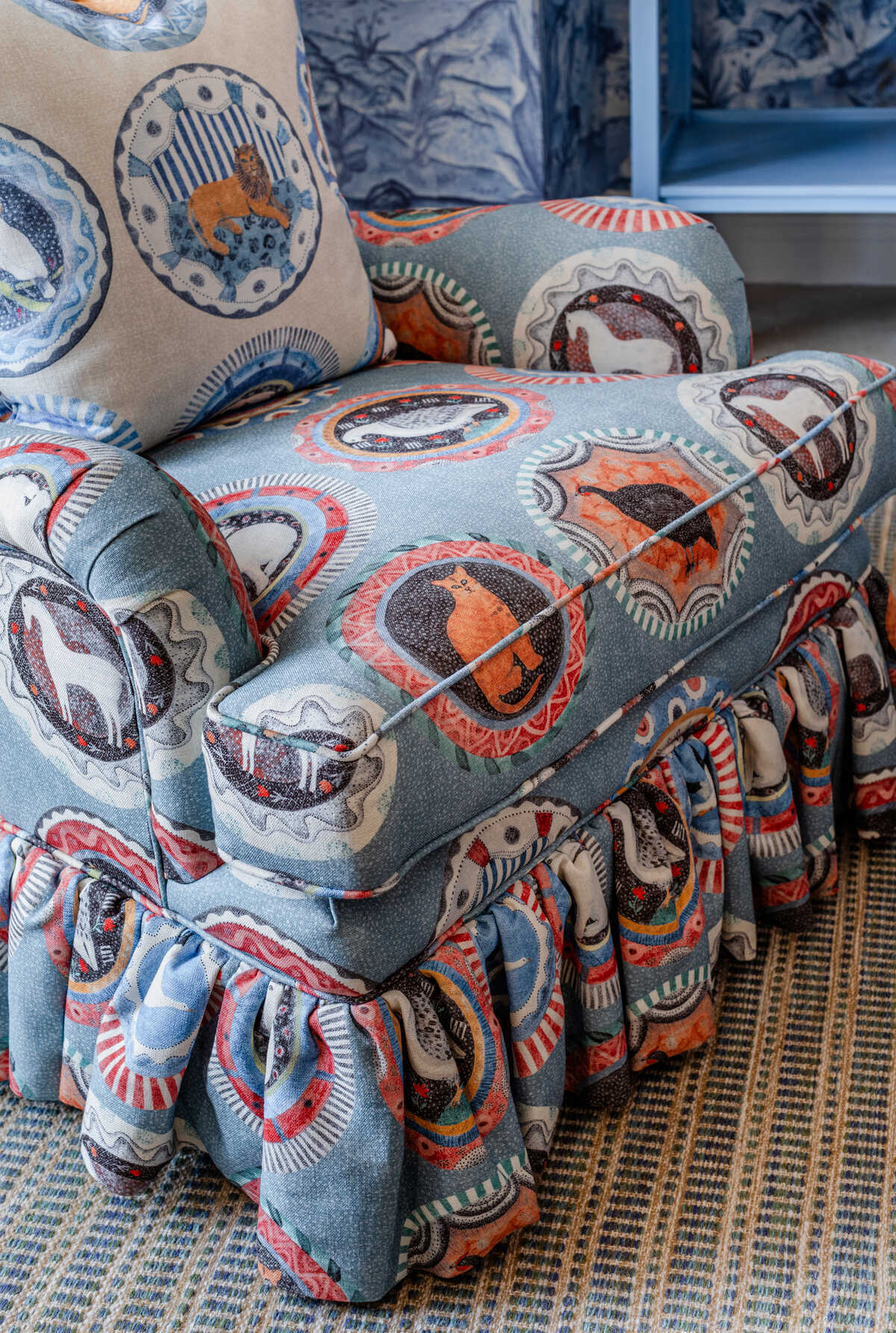 Robina'S Dinner Party - Teal - G P & J BAKER Fabric