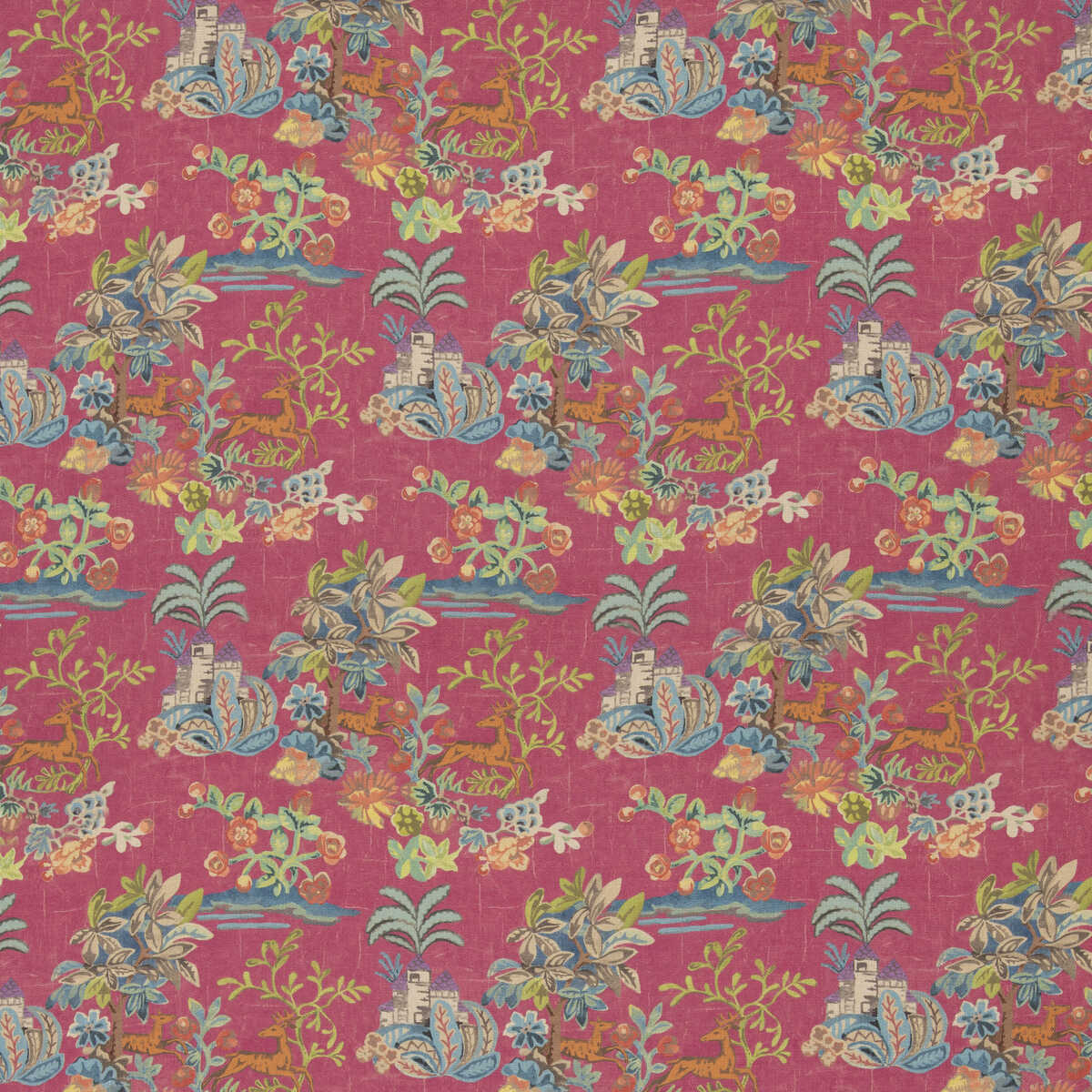 Knight'S Tale Texture - Fuchsia - G P & J BAKER Fabric