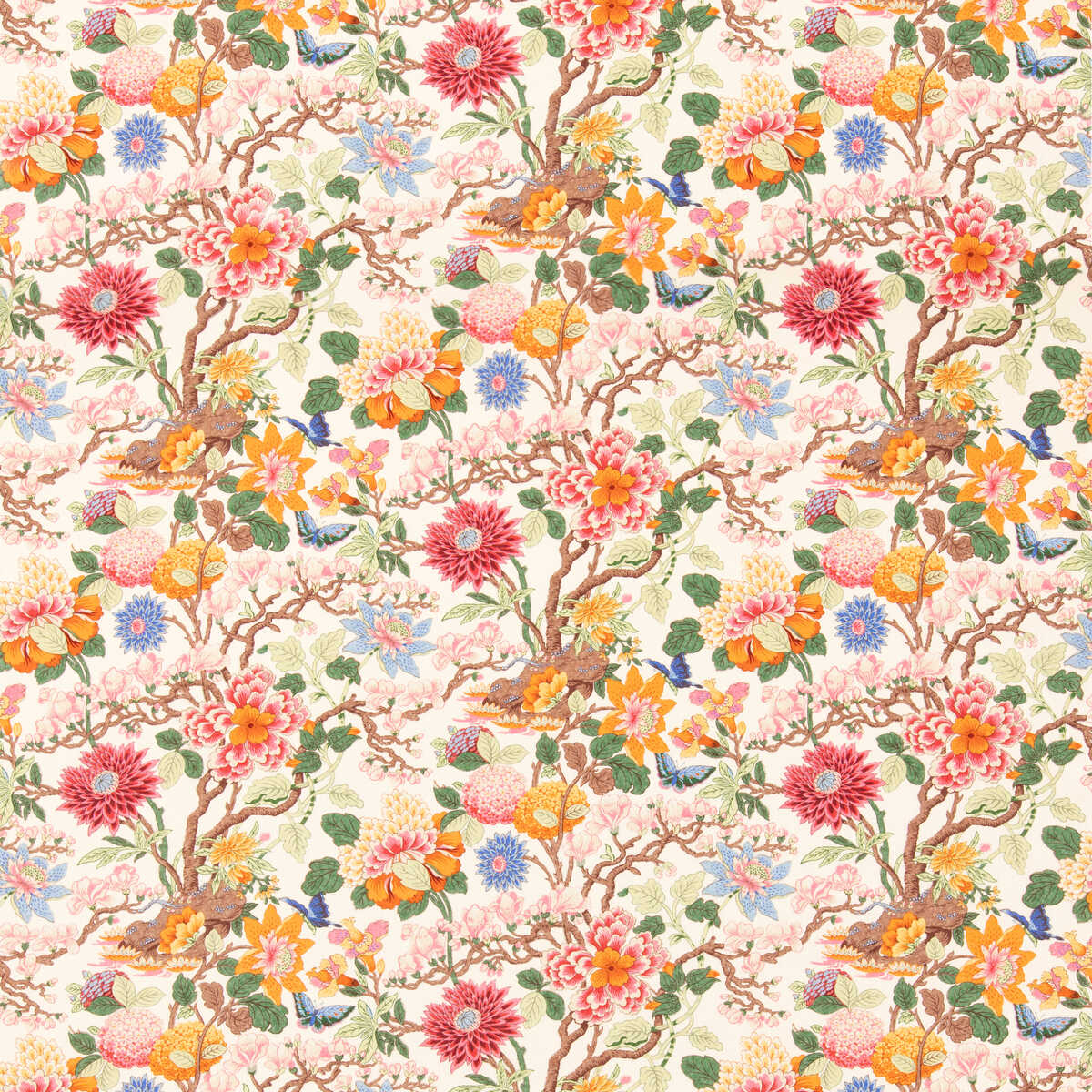 Little Magnolia - Pink/Orange - G P & J BAKER Fabric