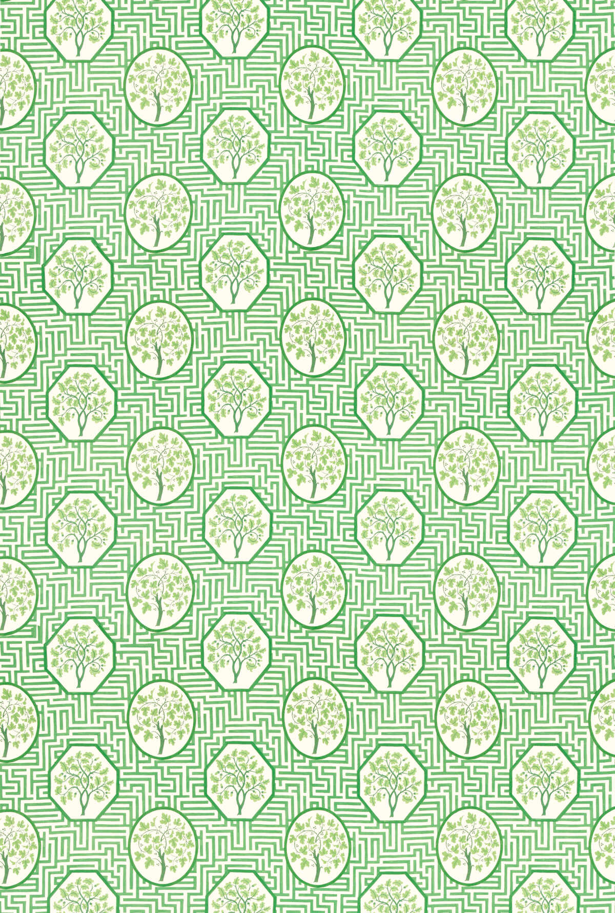 Royal Maze - Royal Green - G P & J BAKER Fabric