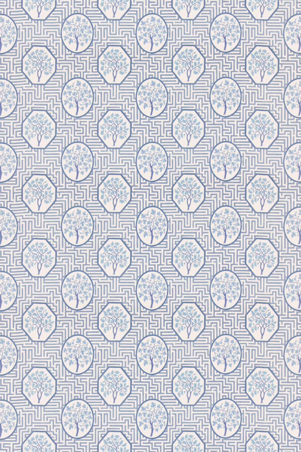 Royal Maze - Royal Blue - G P & J BAKER Fabric