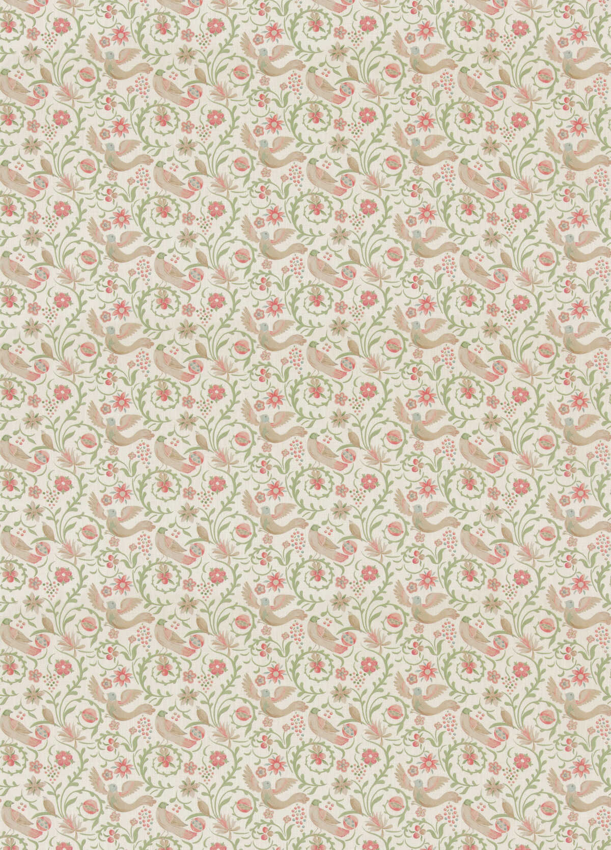 Royal Court - Pink/Green - G P & J BAKER Fabric