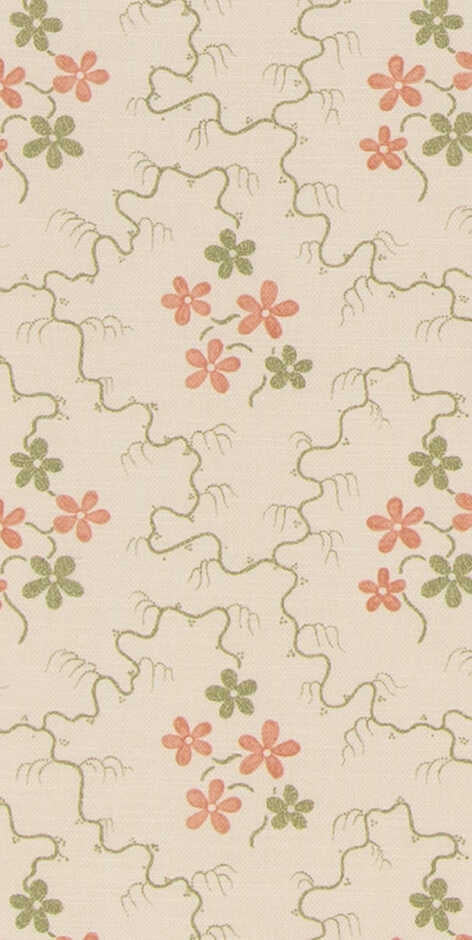 Posy - Green/Red - G P & J BAKER Fabric