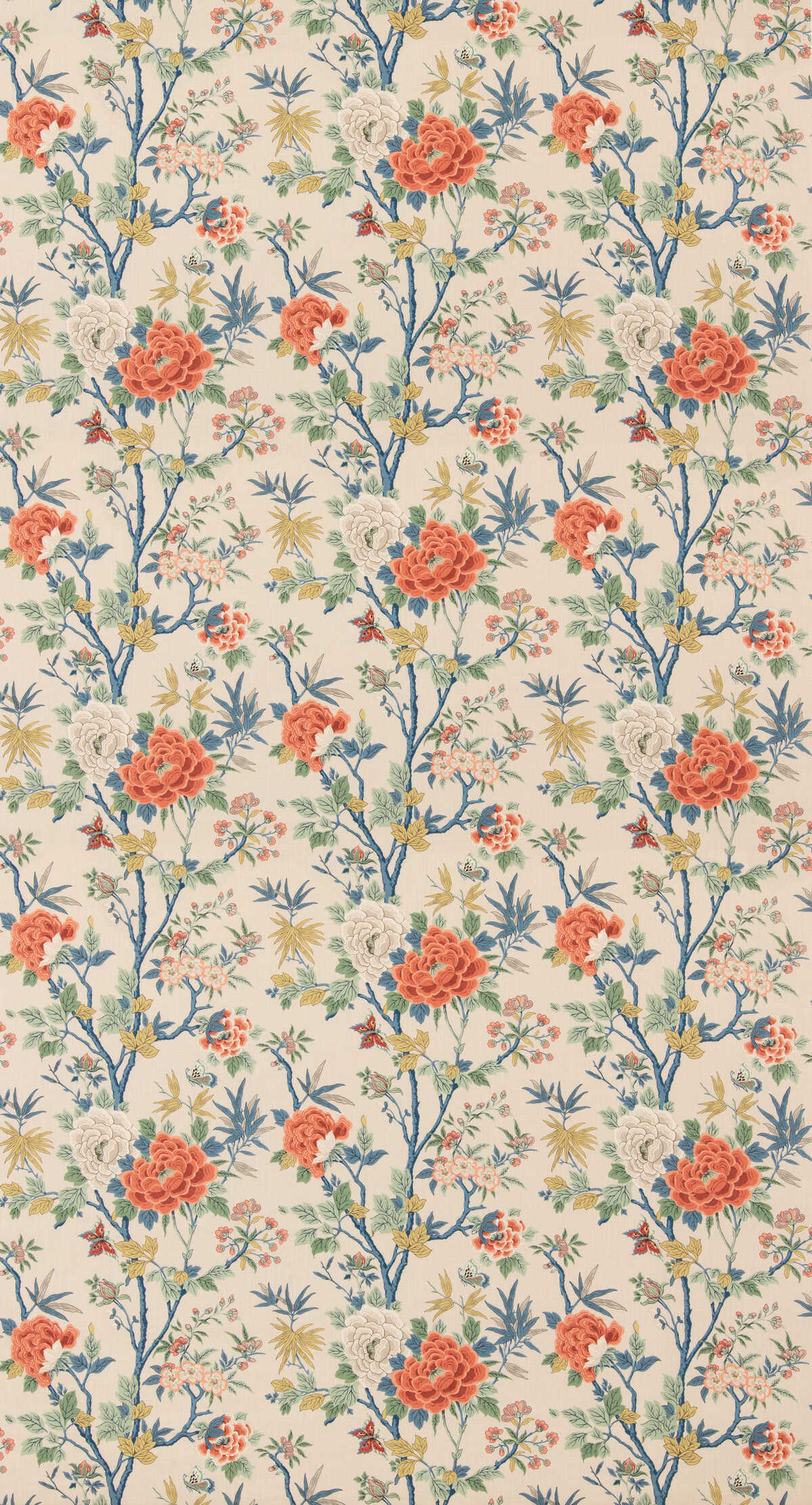 Canton - Red/Blue - G P & J BAKER Fabric