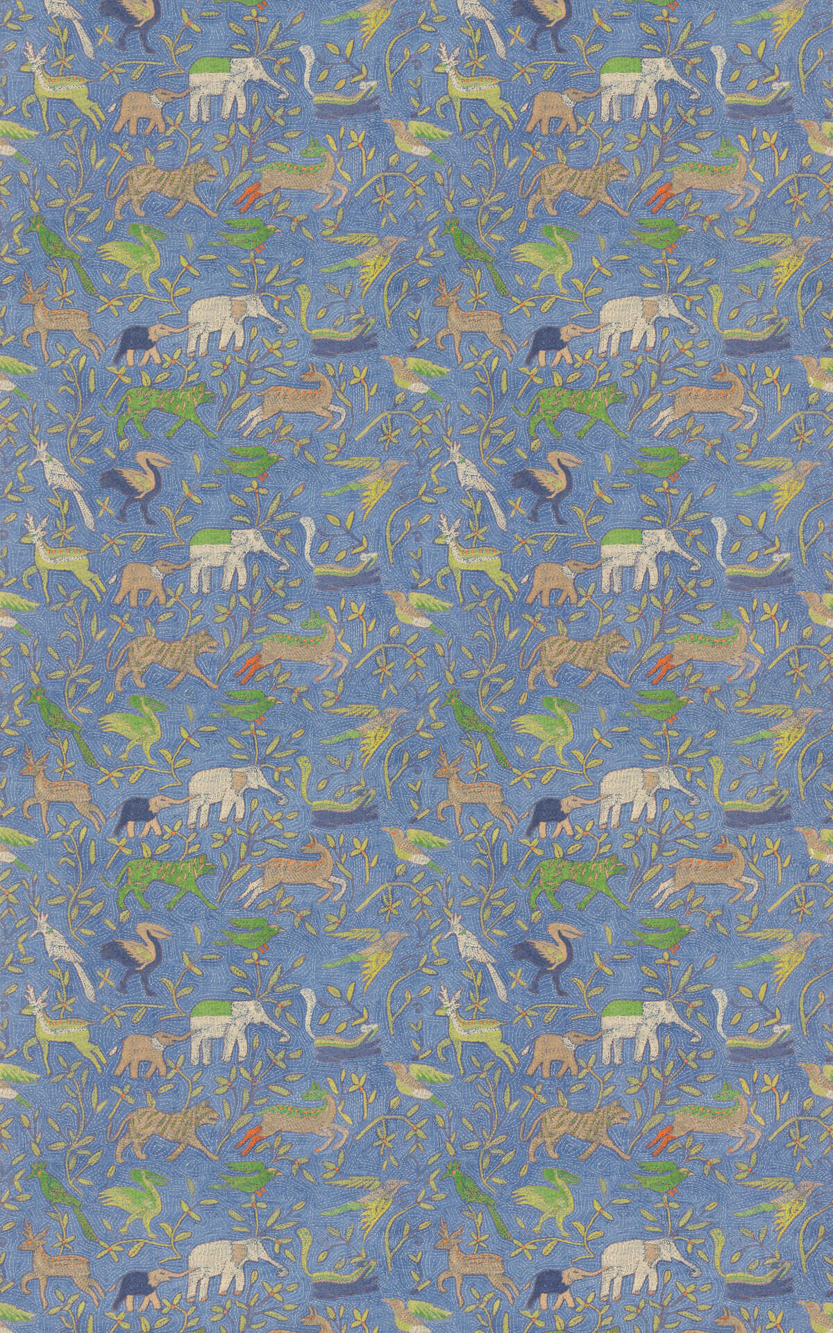 Noah'S Ark - Blue - G P & J BAKER Fabric