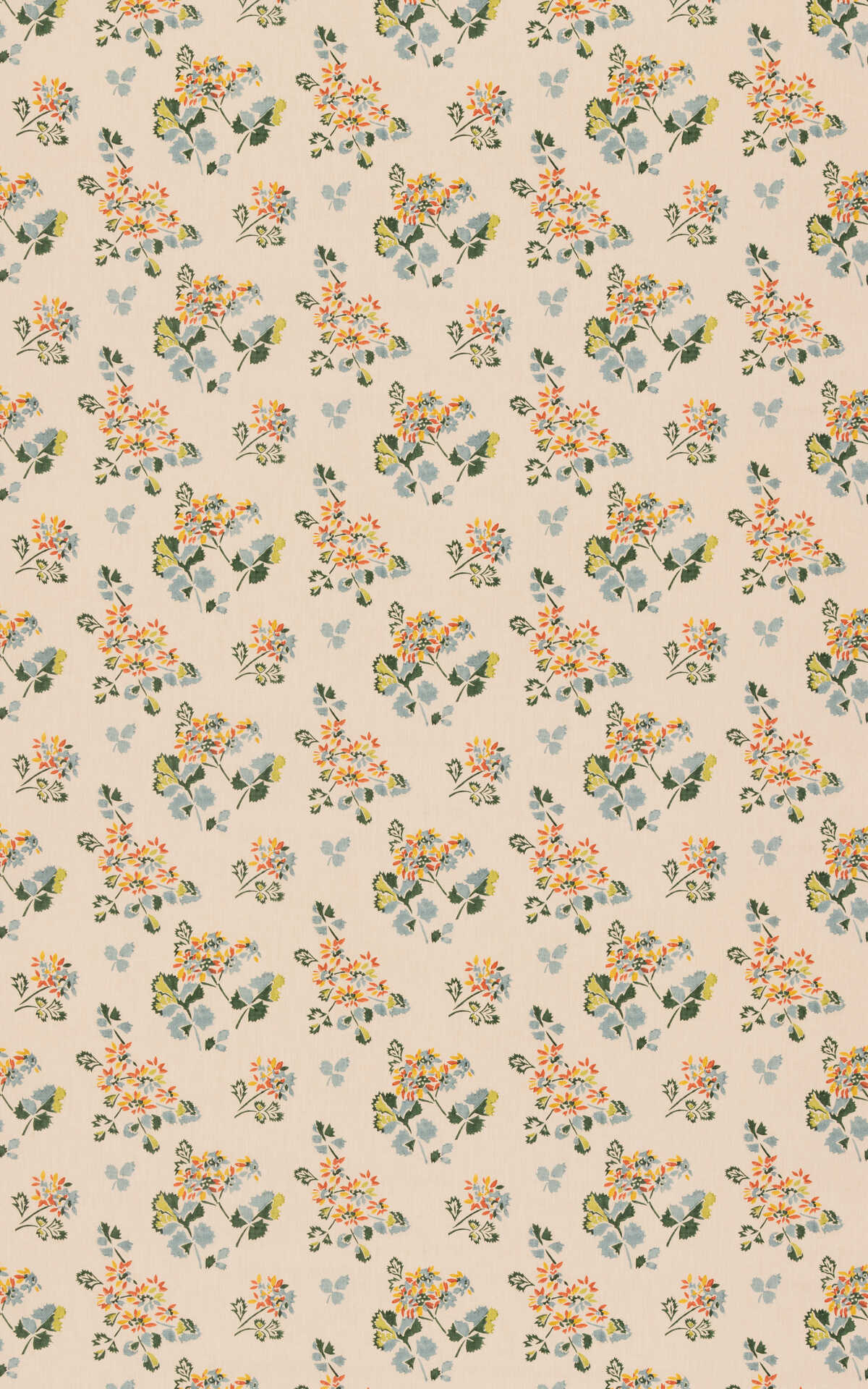 Forest Flower - Teal/Spice - G P & J BAKER Fabric