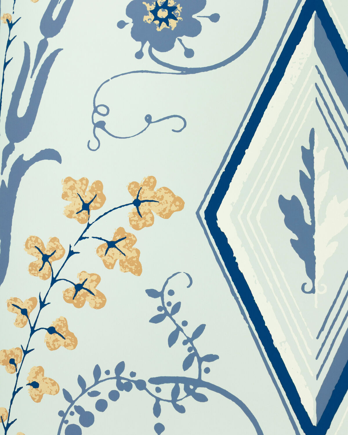 Gallier Diamond - Sky - Brunschwig & Fils Wallpaper