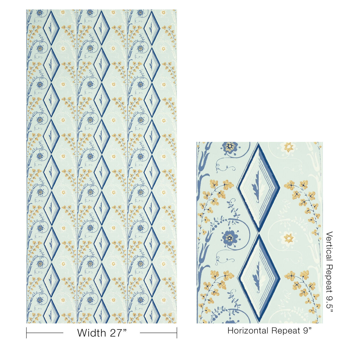 Gallier Diamond - Sky - Brunschwig & Fils Wallpaper