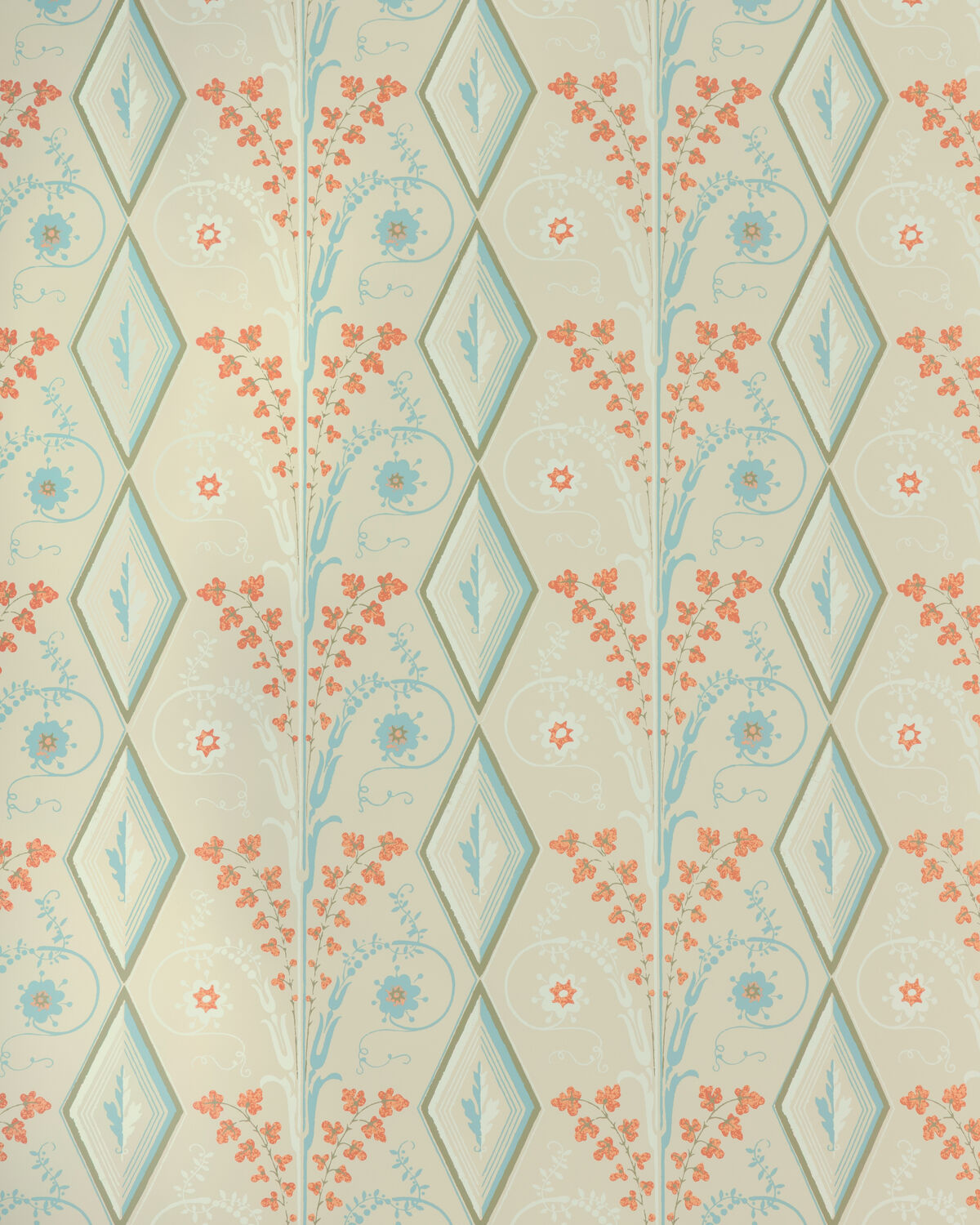 Gallier Diamond - Opal - Brunschwig & Fils Wallpaper