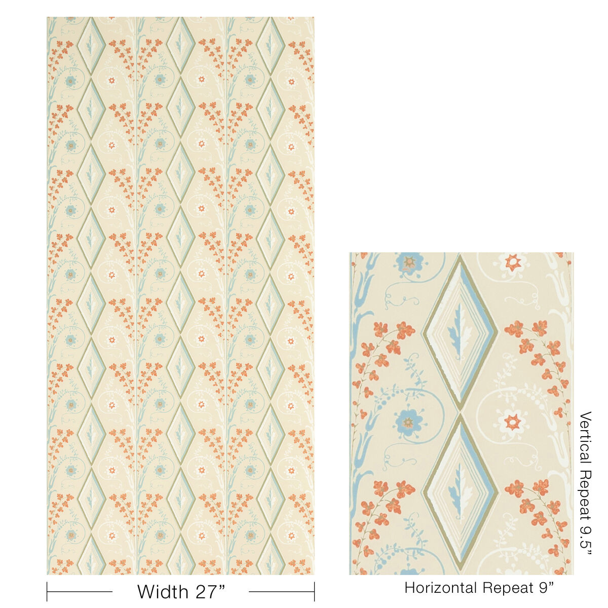 Gallier Diamond - Opal - Brunschwig & Fils Wallpaper