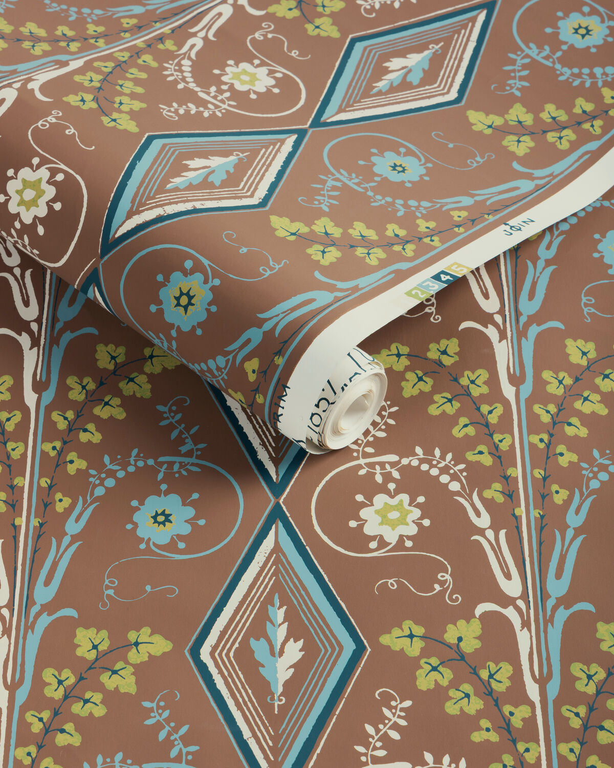 Gallier Diamond - Mocha - Brunschwig & Fils Wallpaper