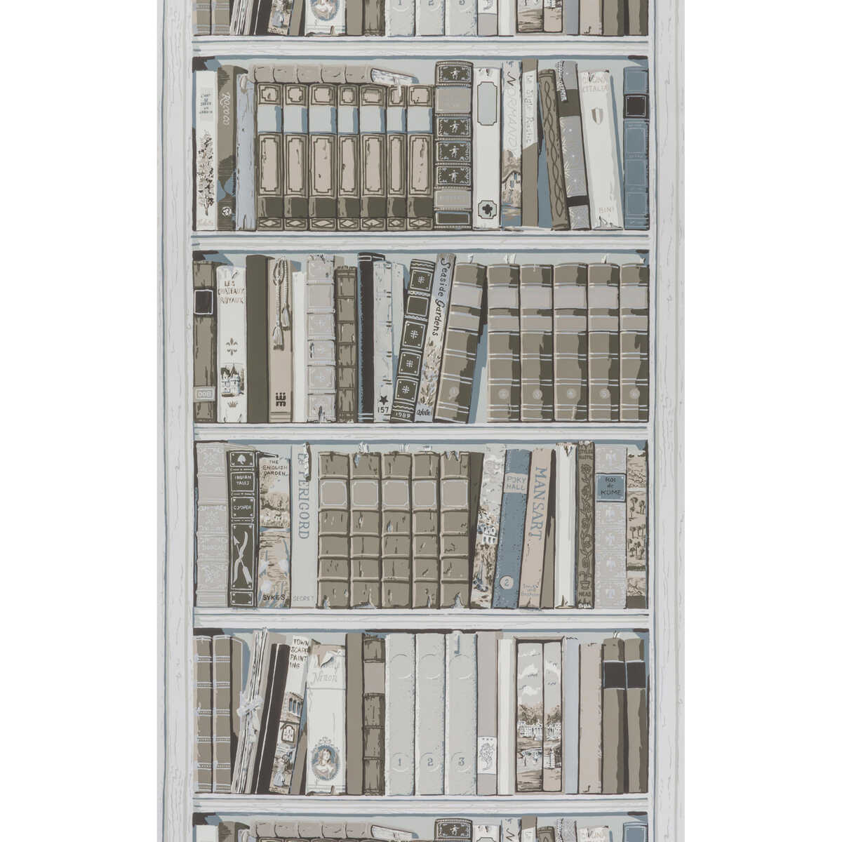 Bibliotheque - Greige - BRUNSCHWIG & FILS Wallpaper