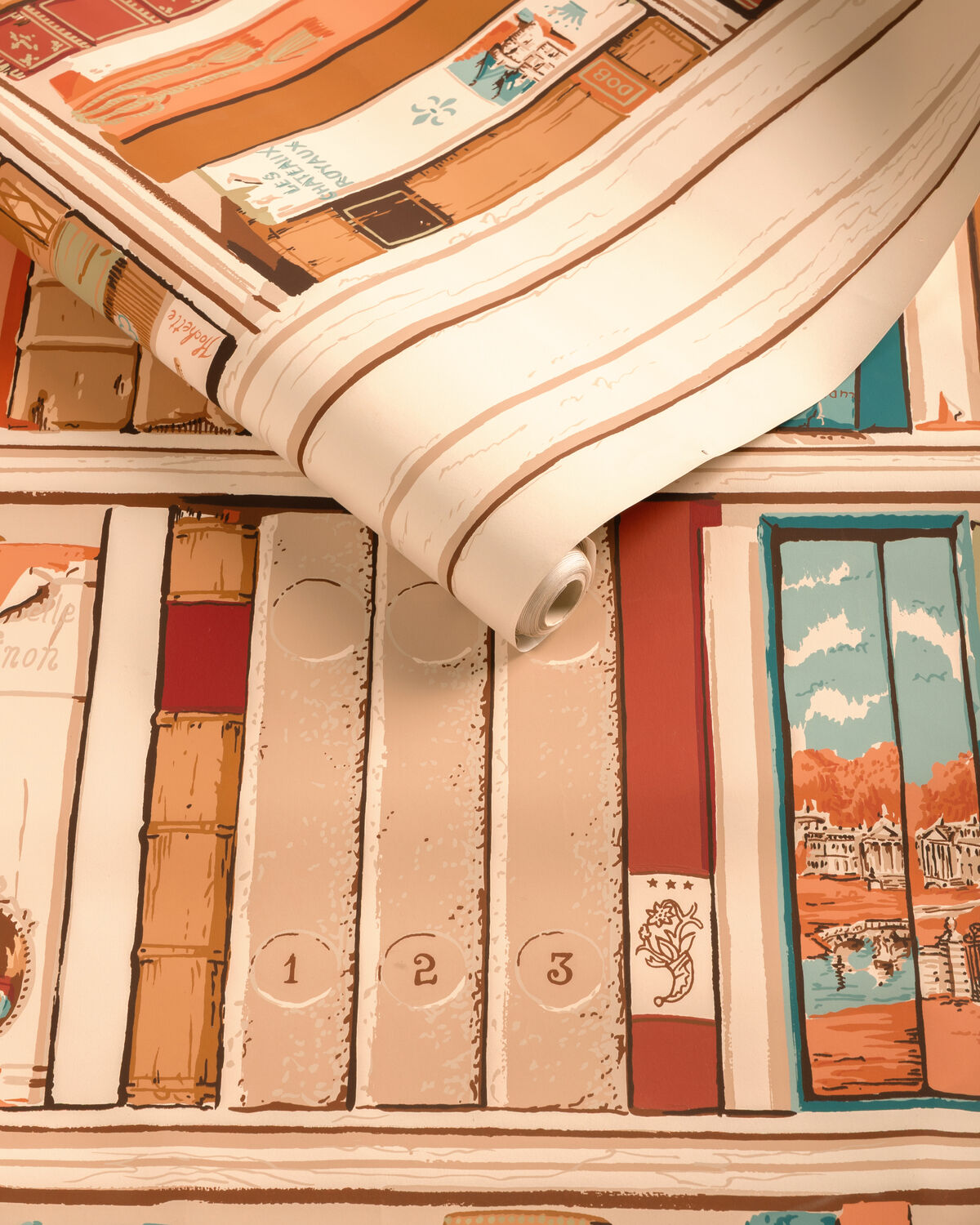 Bibliotheque - Spice - Brunschwig & Fils Wallpaper