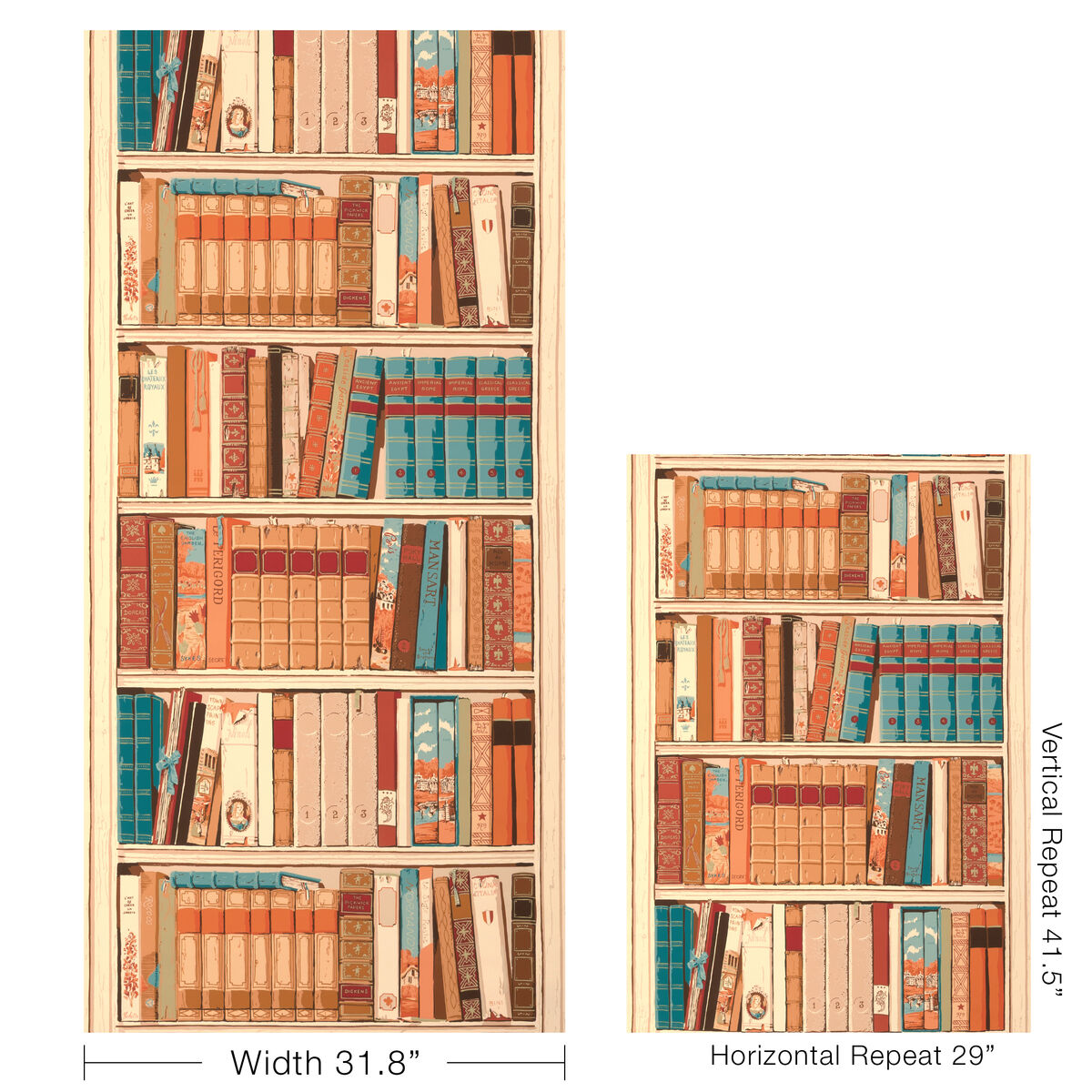 Bibliotheque - Spice - Brunschwig & Fils Wallpaper