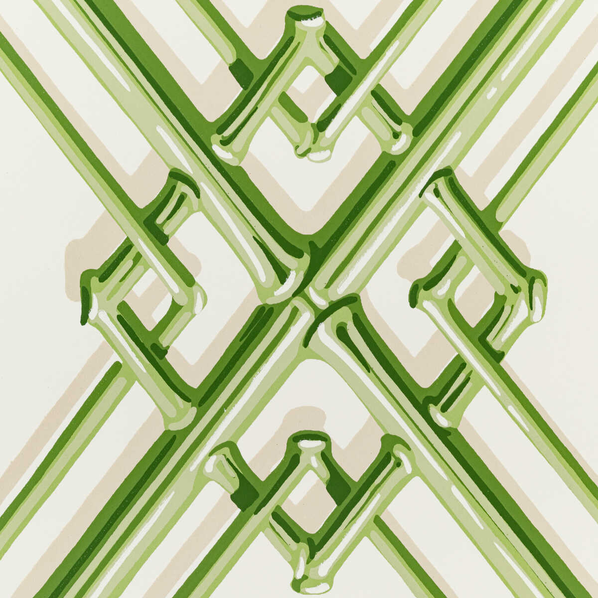 Treillage De Bambou - Leaf - BRUNSCHWIG & FILS Wallpaper