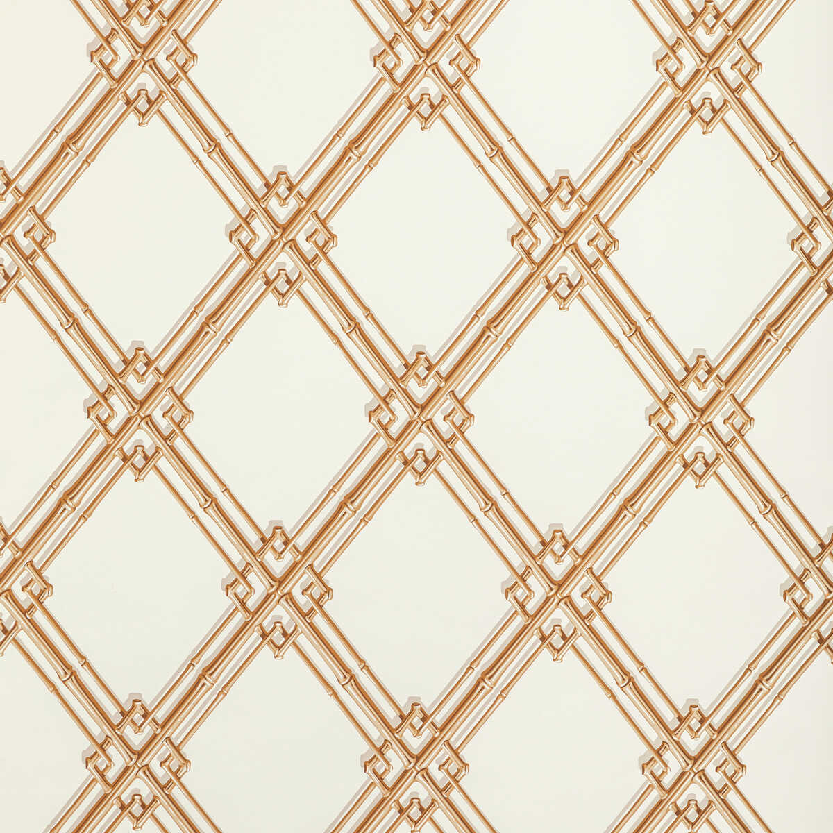 Treillage De Bambou - Gold - BRUNSCHWIG & FILS Wallpaper