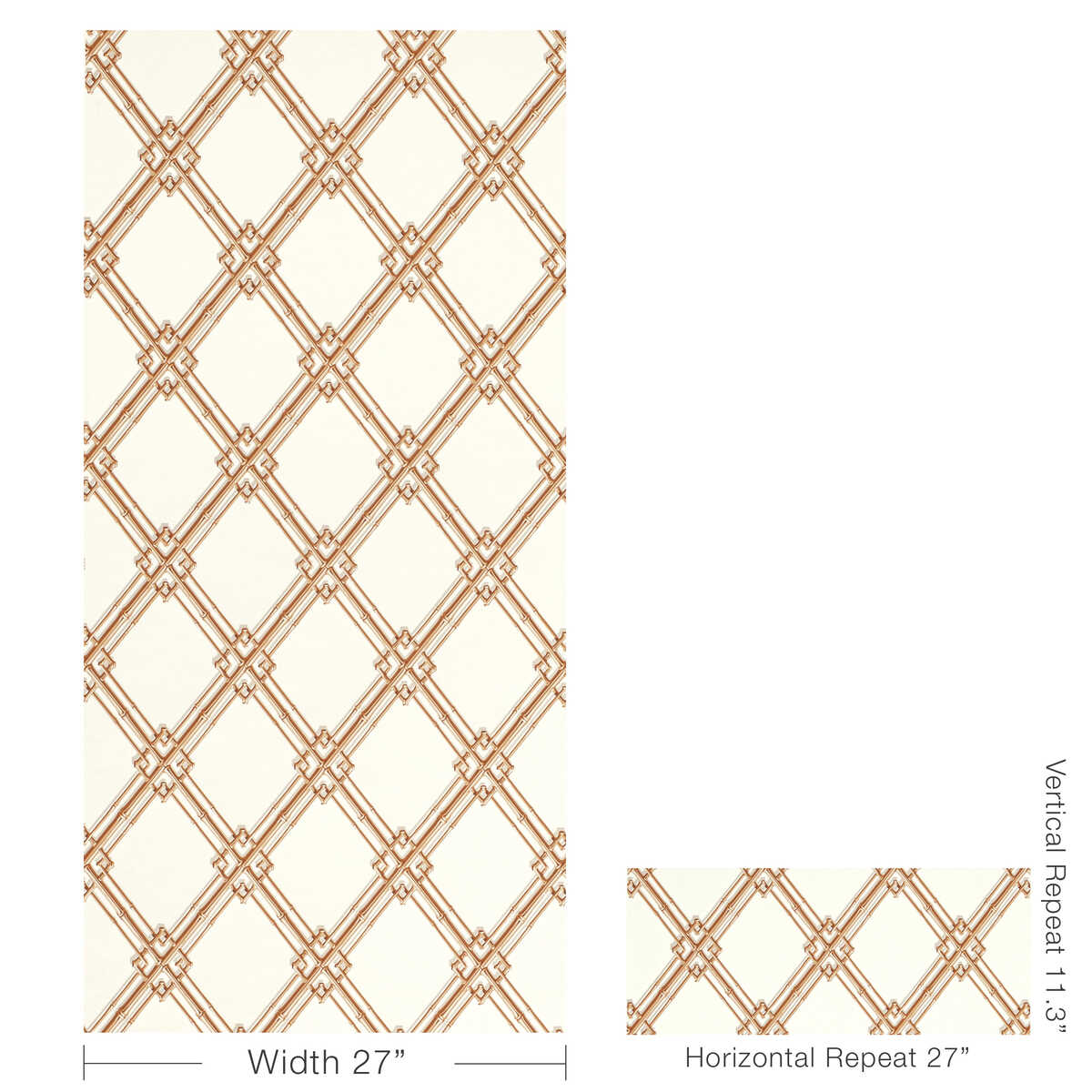 Treillage De Bambou - Gold - BRUNSCHWIG & FILS Wallpaper