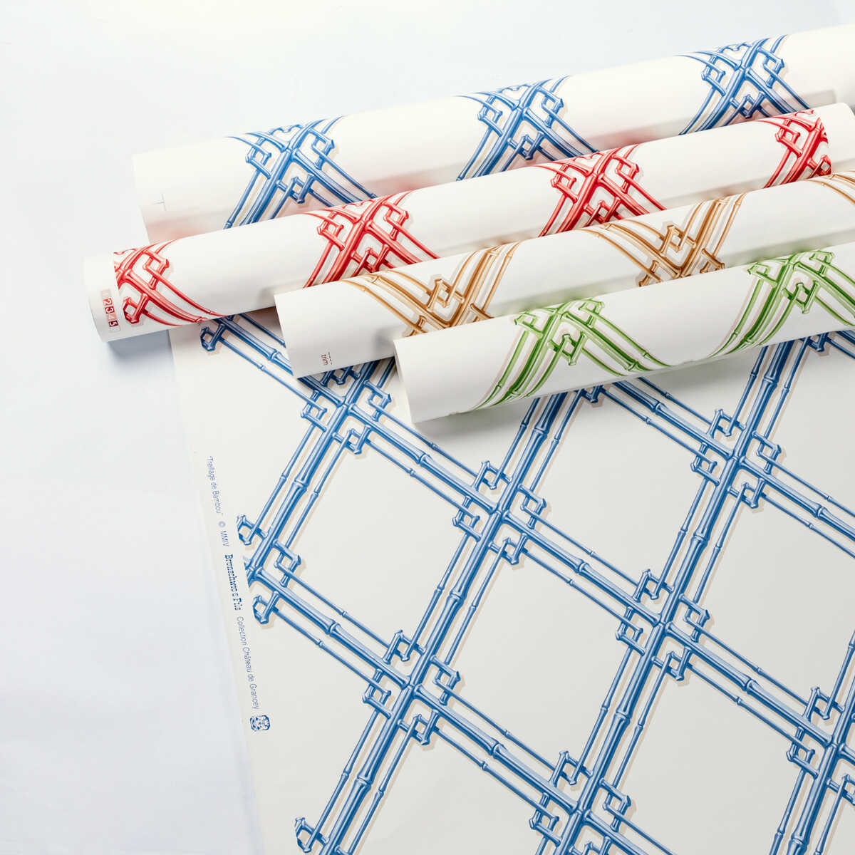 Treillage De Bambou - Gold - BRUNSCHWIG & FILS Wallpaper