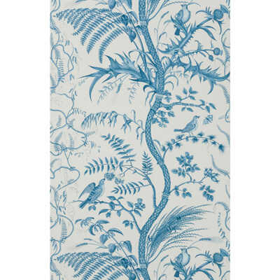 Bird And Thistle - Blue - BRUNSCHWIG & FILS Wallpaper
