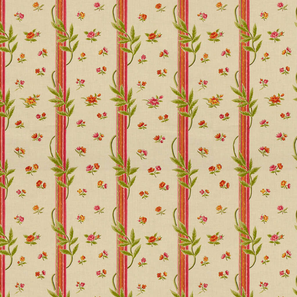 Les Pampres - Rose/Mandarin - BRUNSCHWIG & FILS Fabric