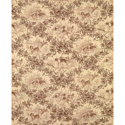 On Point Cotton Print - Tobacco - BRUNSCHWIG & FILS Fabric