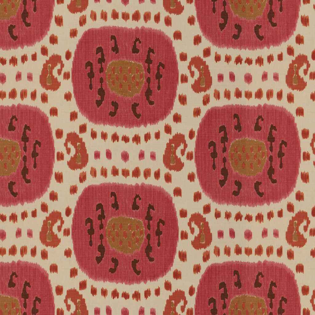 Br711101190 Samarkand Cotton And Linen Print Dusty Rose Rust Brunschwig Fils Fabric