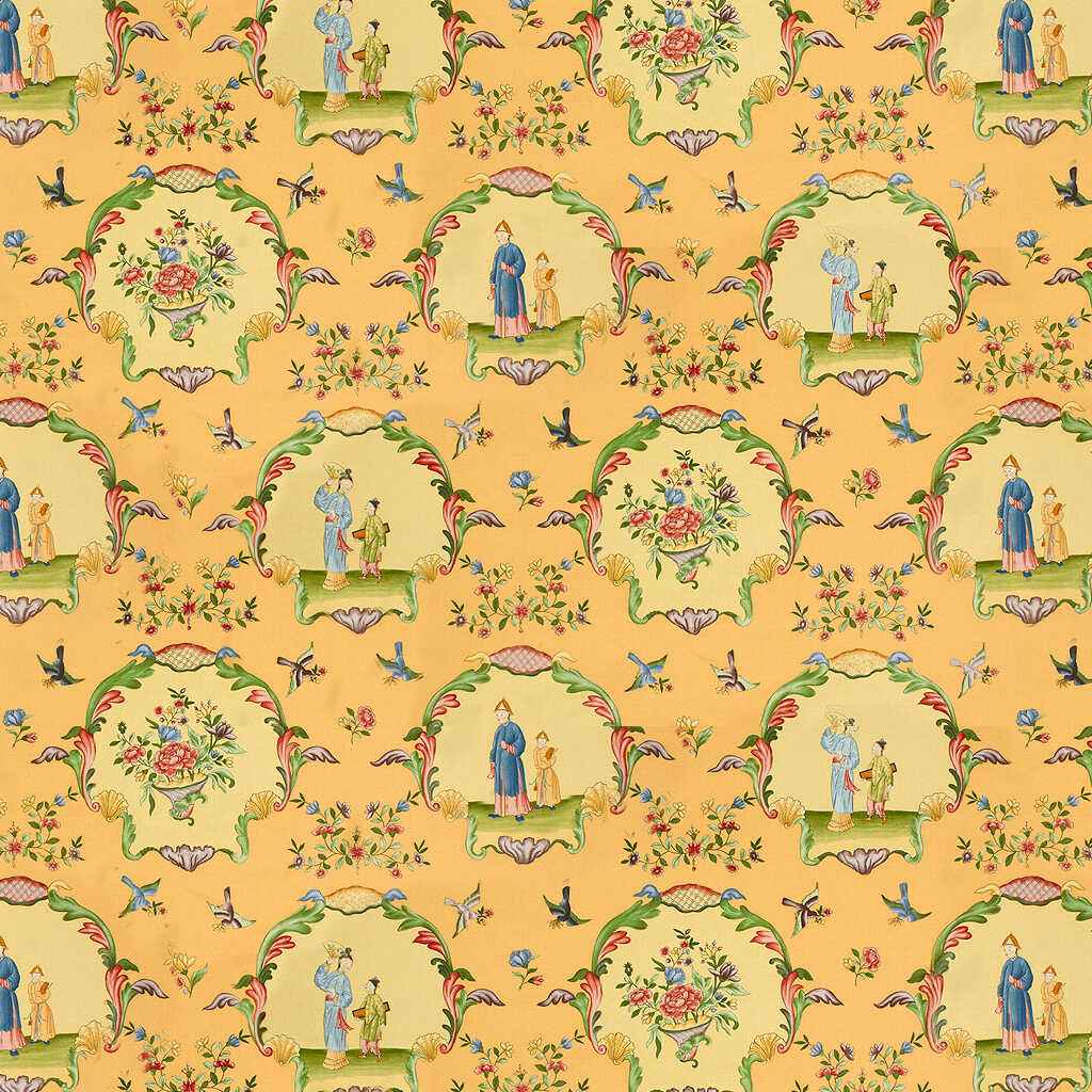 Br71613020 Ecole Chinoise Jaune Brunschwig Fils Fabric