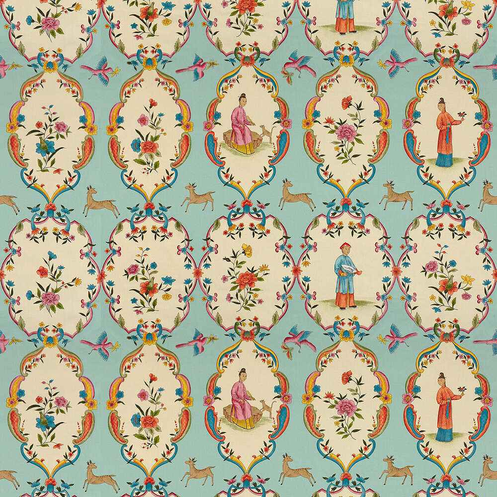 Br716152070 Geisha Sky Rose Brunschwig Fils Fabric