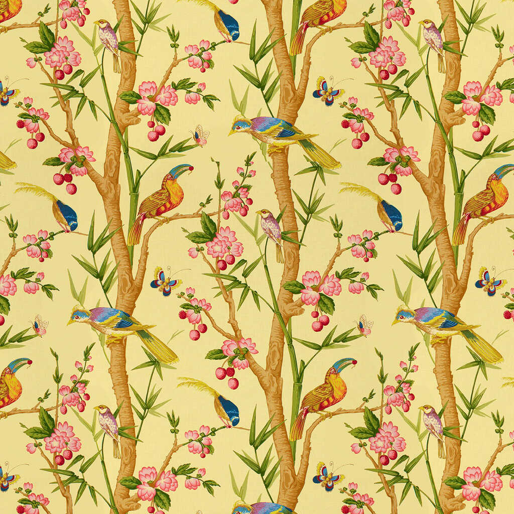 Toucans - Jaune - BRUNSCHWIG & FILS Fabric