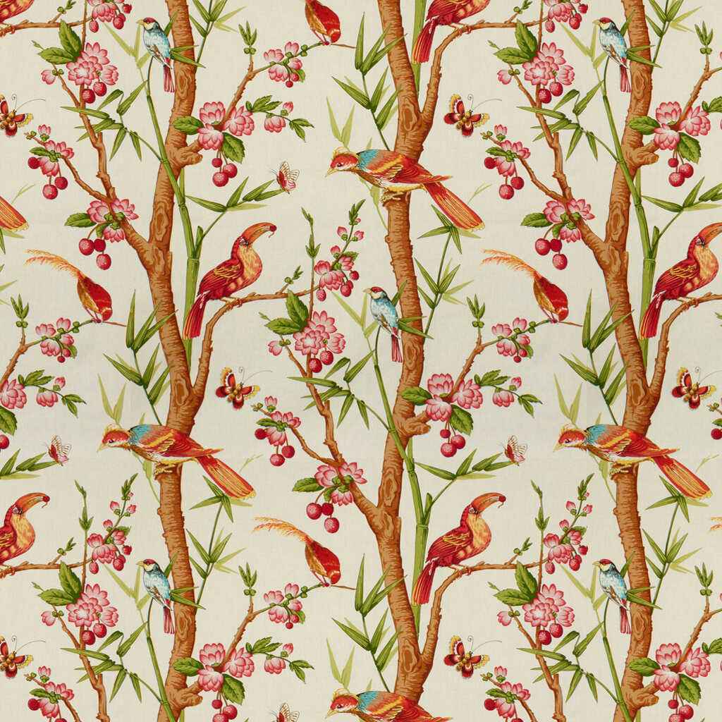 Br716221070 Toucans Pink Orange Brunschwig Fils Fabric