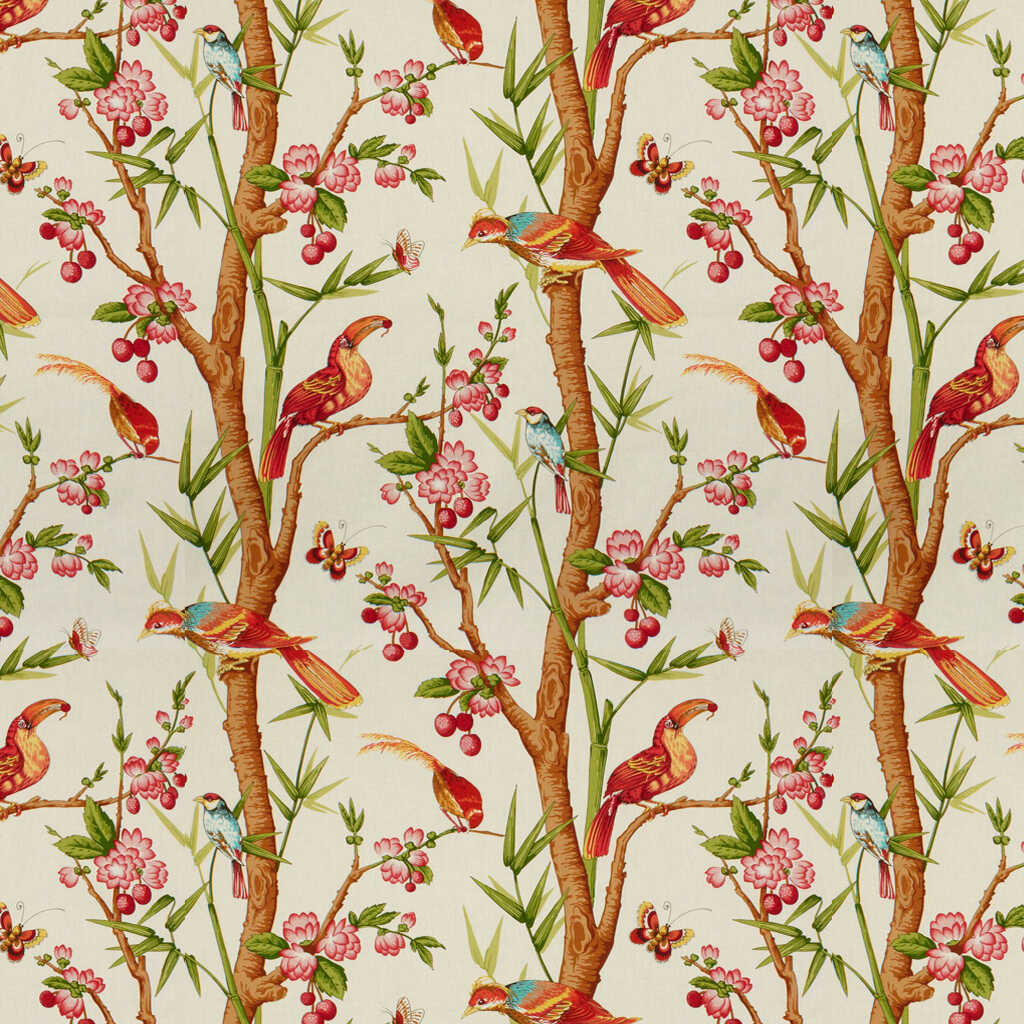Toucans - Pink/Orange - BRUNSCHWIG & FILS Fabric