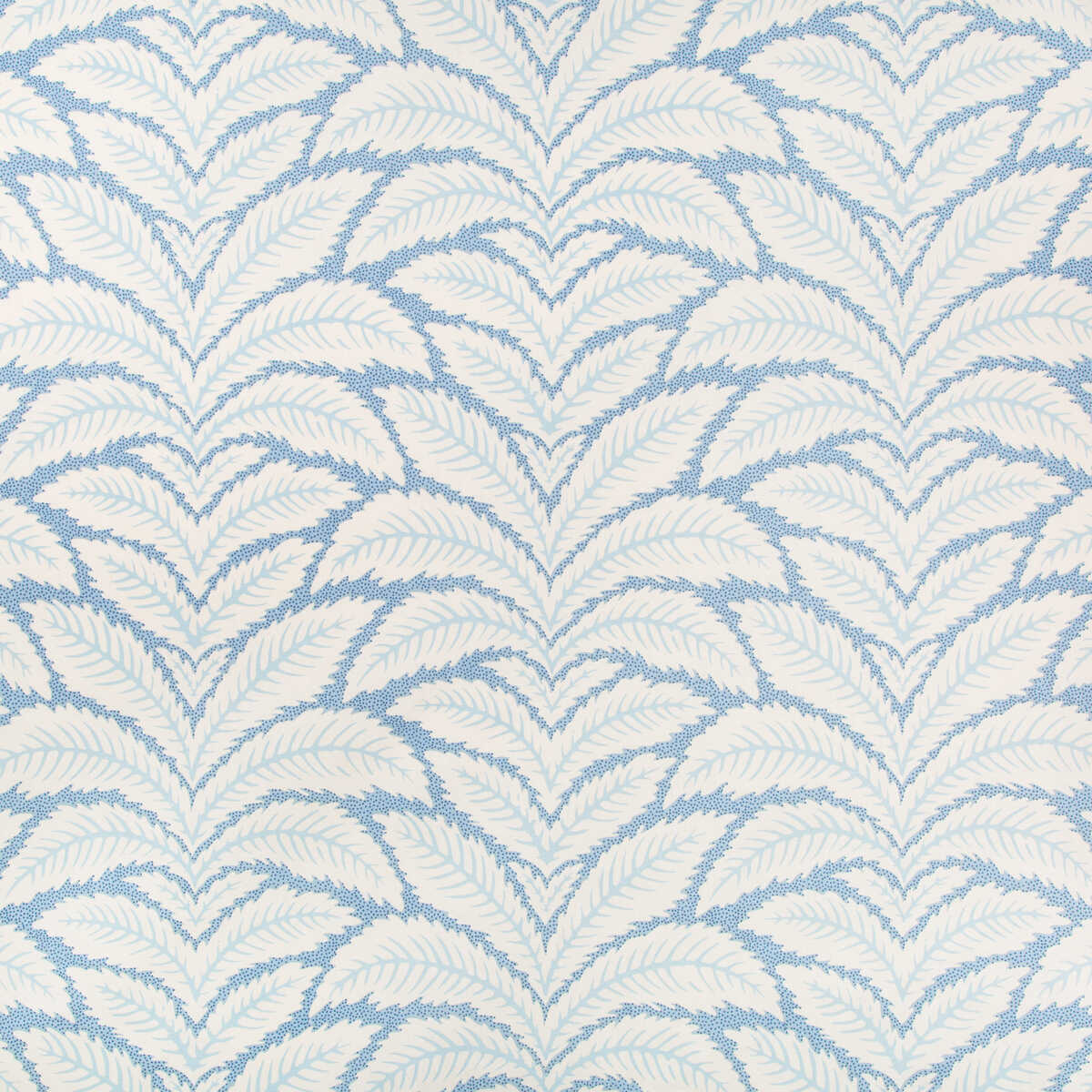 Talavera Cotton And Linen Print B - Lue - BRUNSCHWIG & FILS Fabric