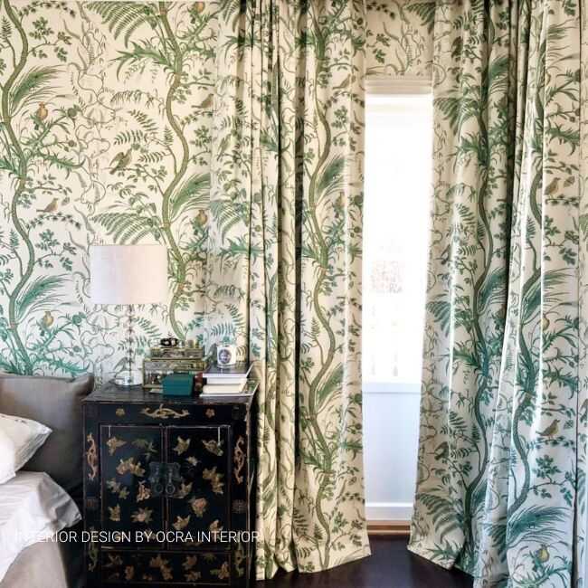Bird And Thistle - Green - BRUNSCHWIG & FILS Wallpaper