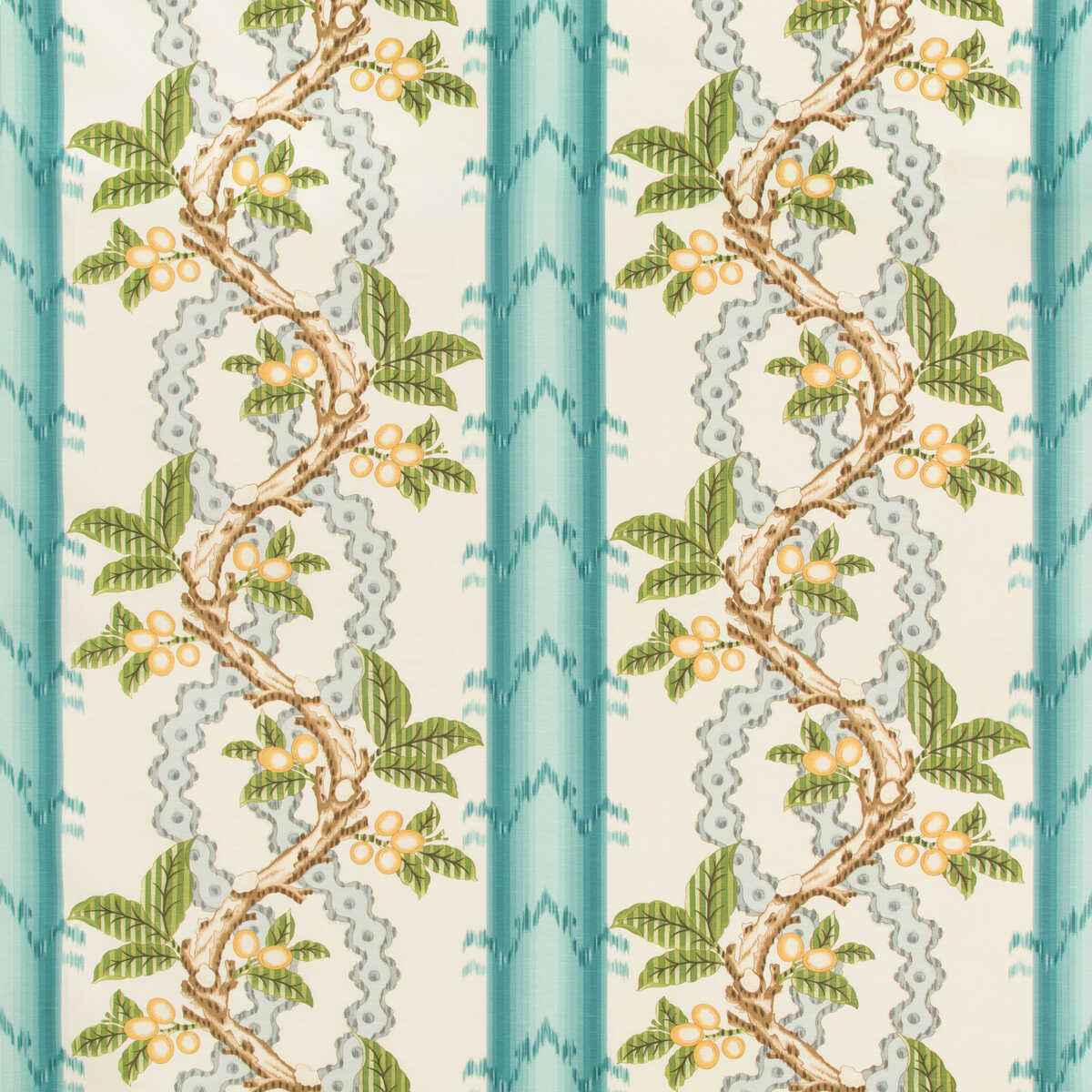 Br79510130 Josselin Cotton And Linen Print Aqua Mist Brunschwig Fils Fabric