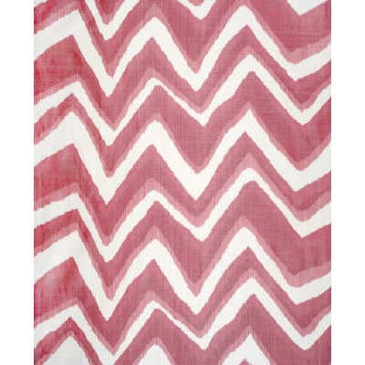 Chevron Bar Silk Warp Print - Berry - BRUNSCHWIG & FILS Fabric