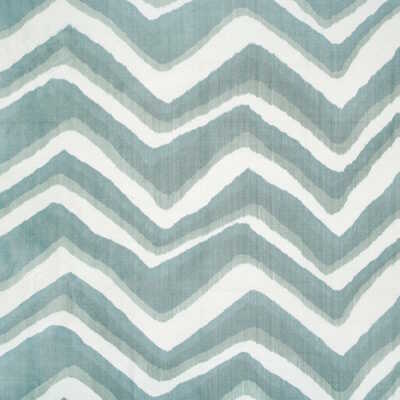 Chevron Bar Silk Warp Print - Wave - BRUNSCHWIG & FILS Fabric