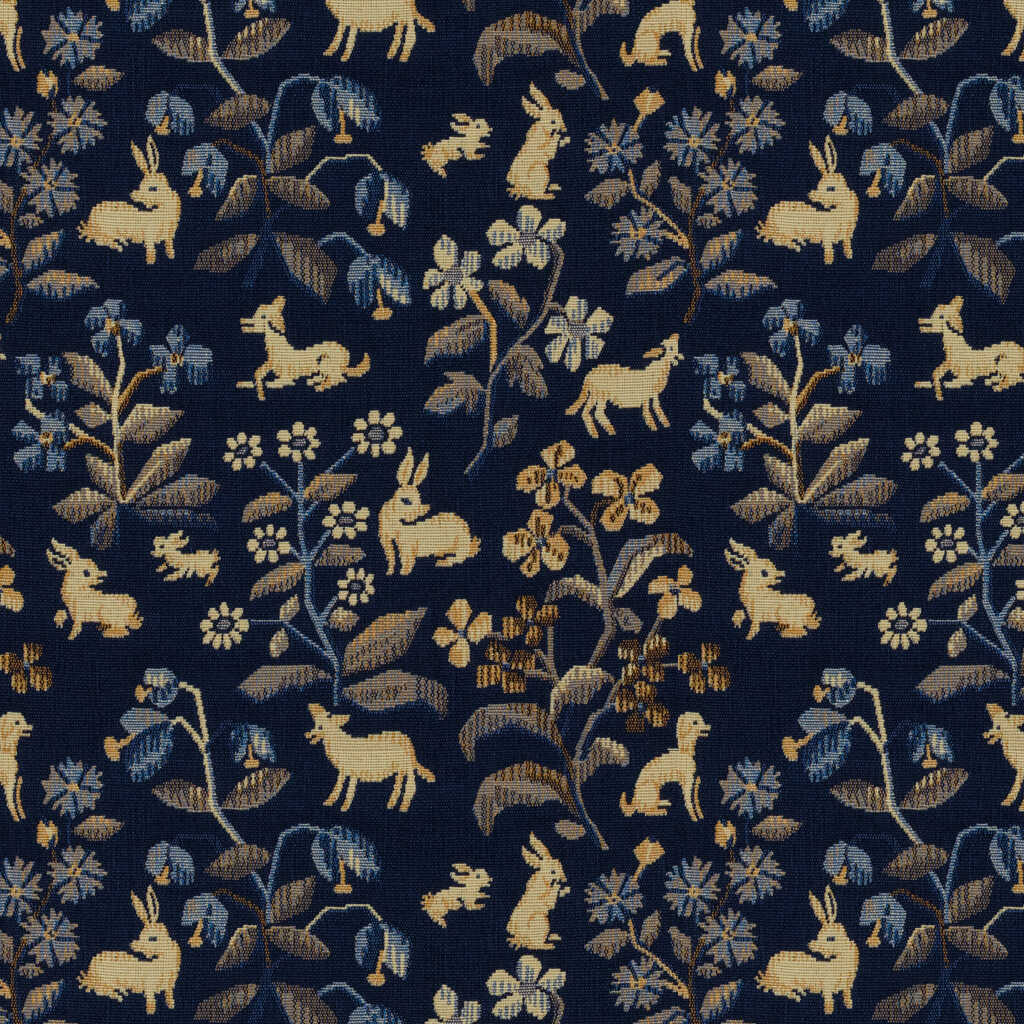Perceval Woven Tapestry - Blue - BRUNSCHWIG & FILS Fabric