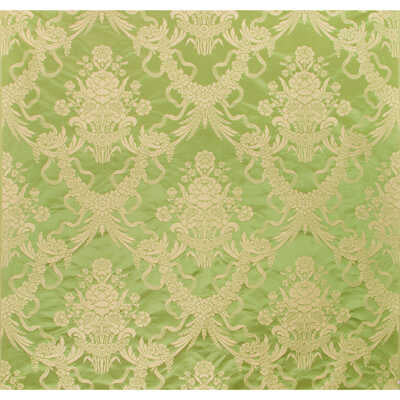 Charlieu Lampas - Vert/Ivoire - BRUNSCHWIG & FILS Fabric