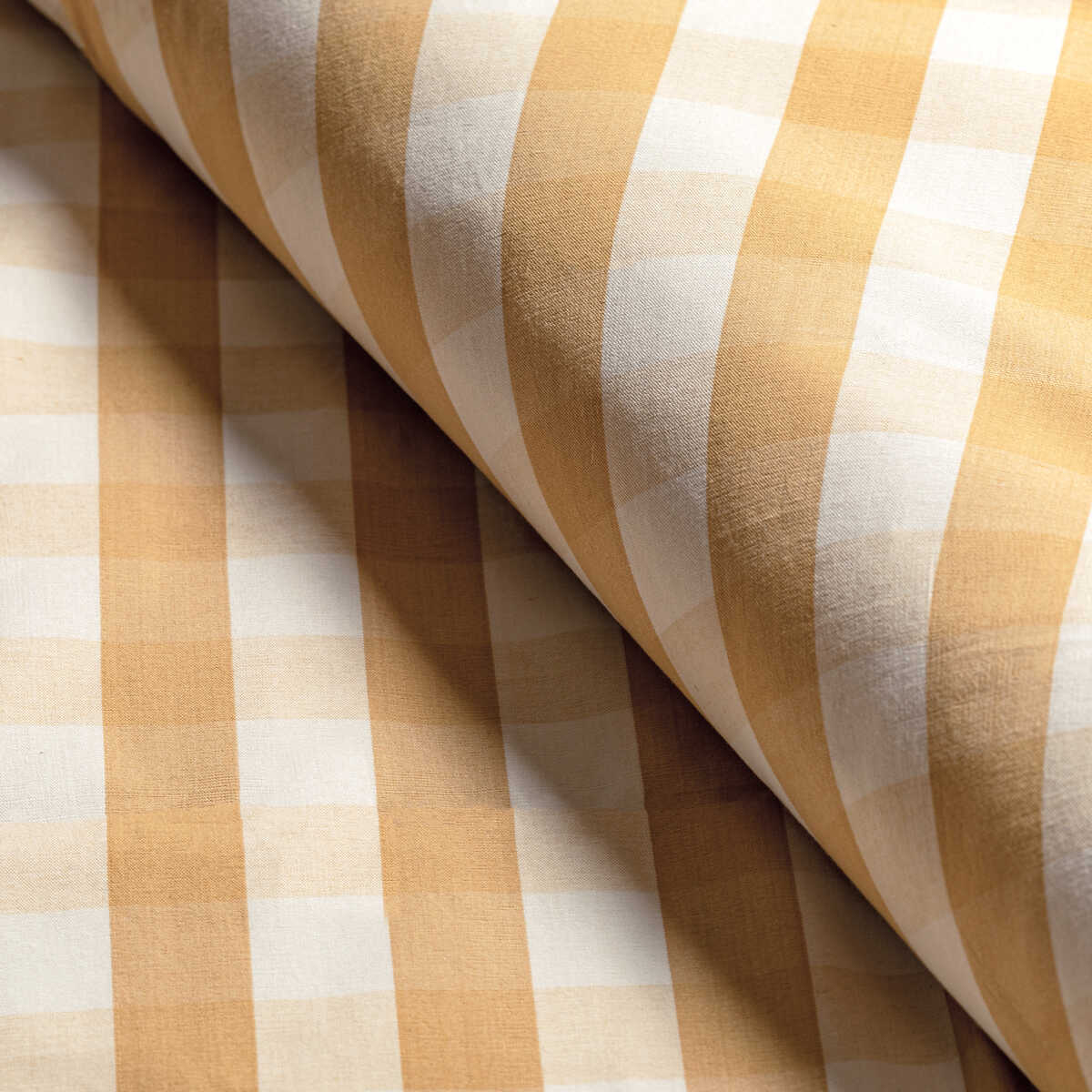 Carsten Check - Gold - BRUNSCHWIG & FILS Fabric