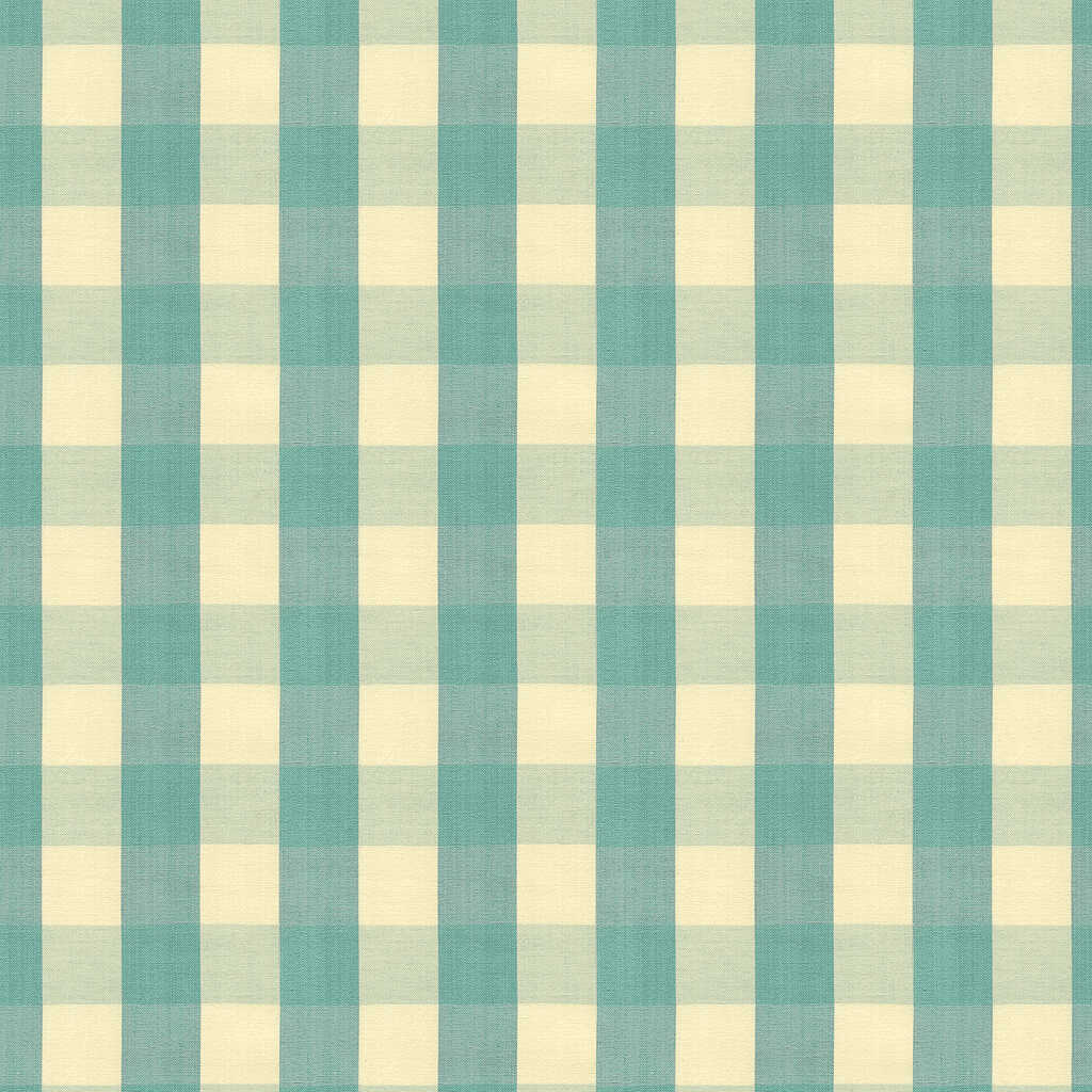 Carsten Check - Aqua - BRUNSCHWIG & FILS Fabric