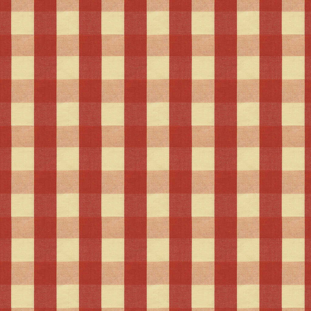 Carsten Check - Pomegranate - BRUNSCHWIG & FILS Fabric