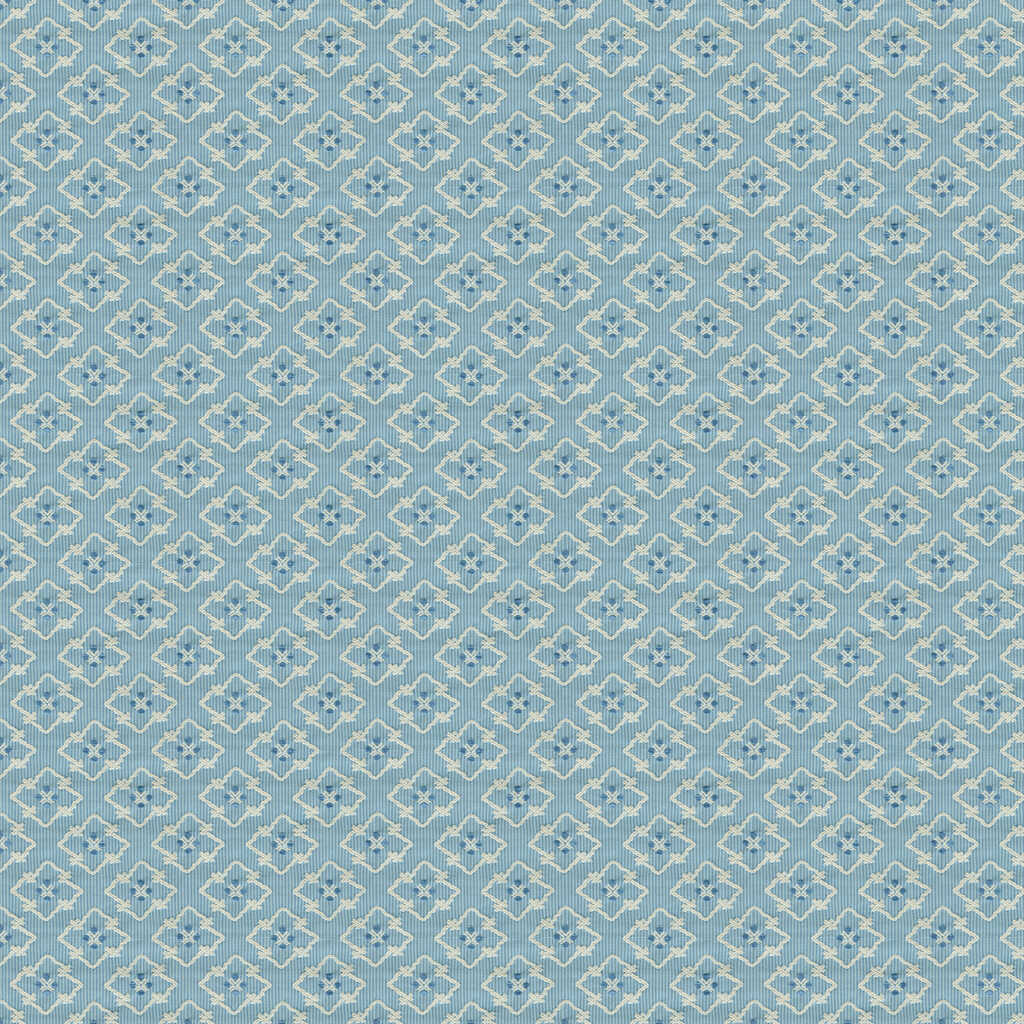 Creek Figured Woven - Blue - BRUNSCHWIG & FILS Fabric