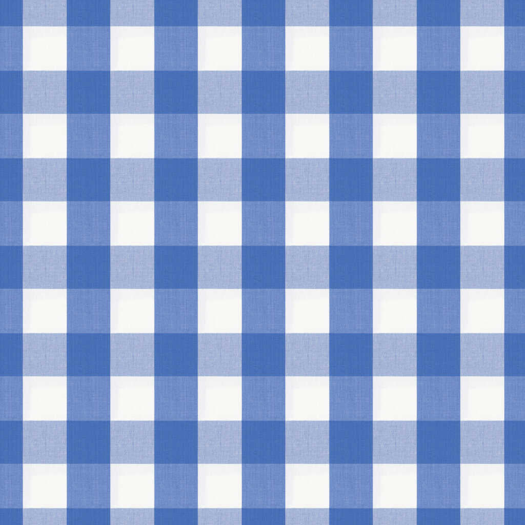 Exchequer Cotton Check - Cornflower - BRUNSCHWIG & FILS Fabric