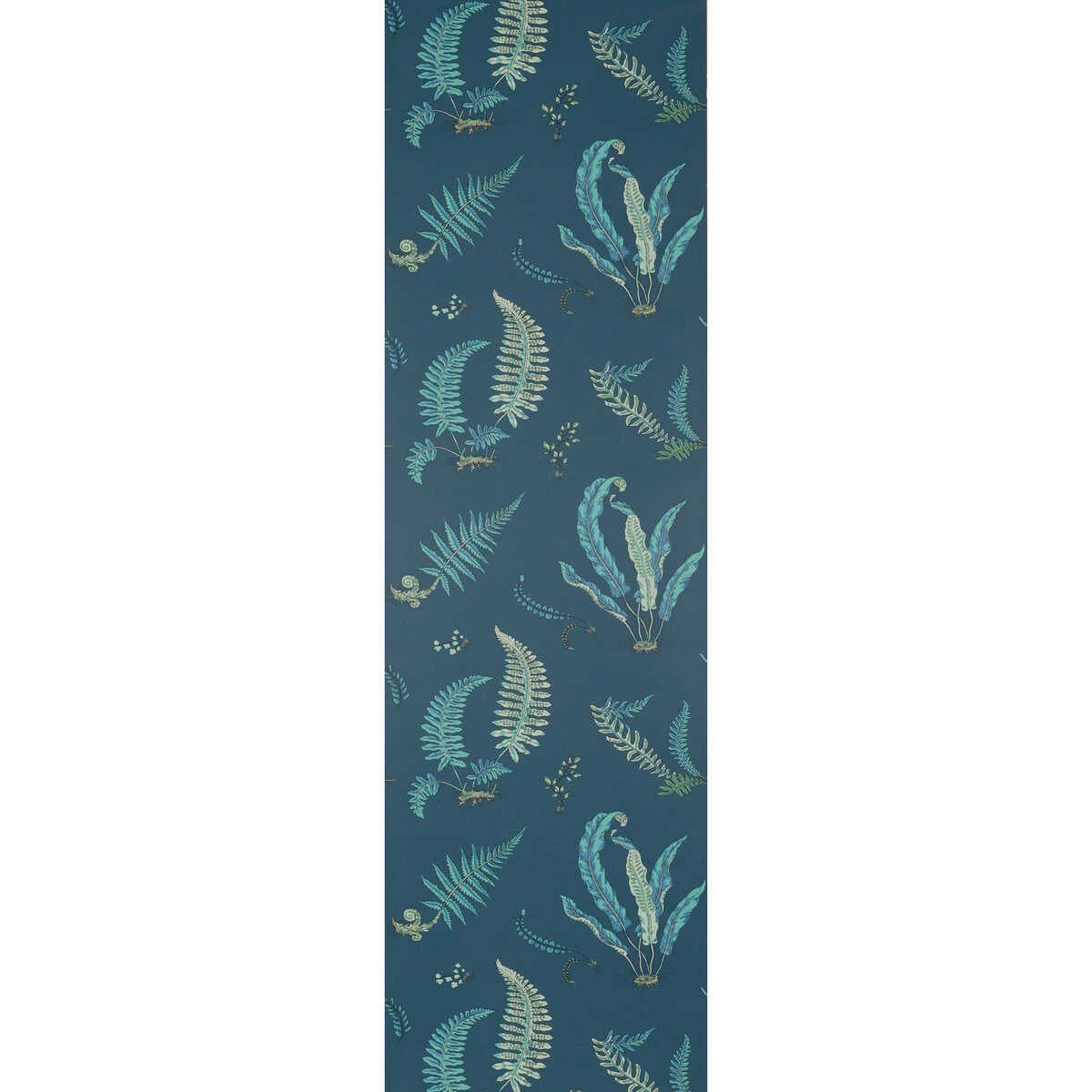 Ferns - Indigo/Teal - G P & J BAKER Wallpaper