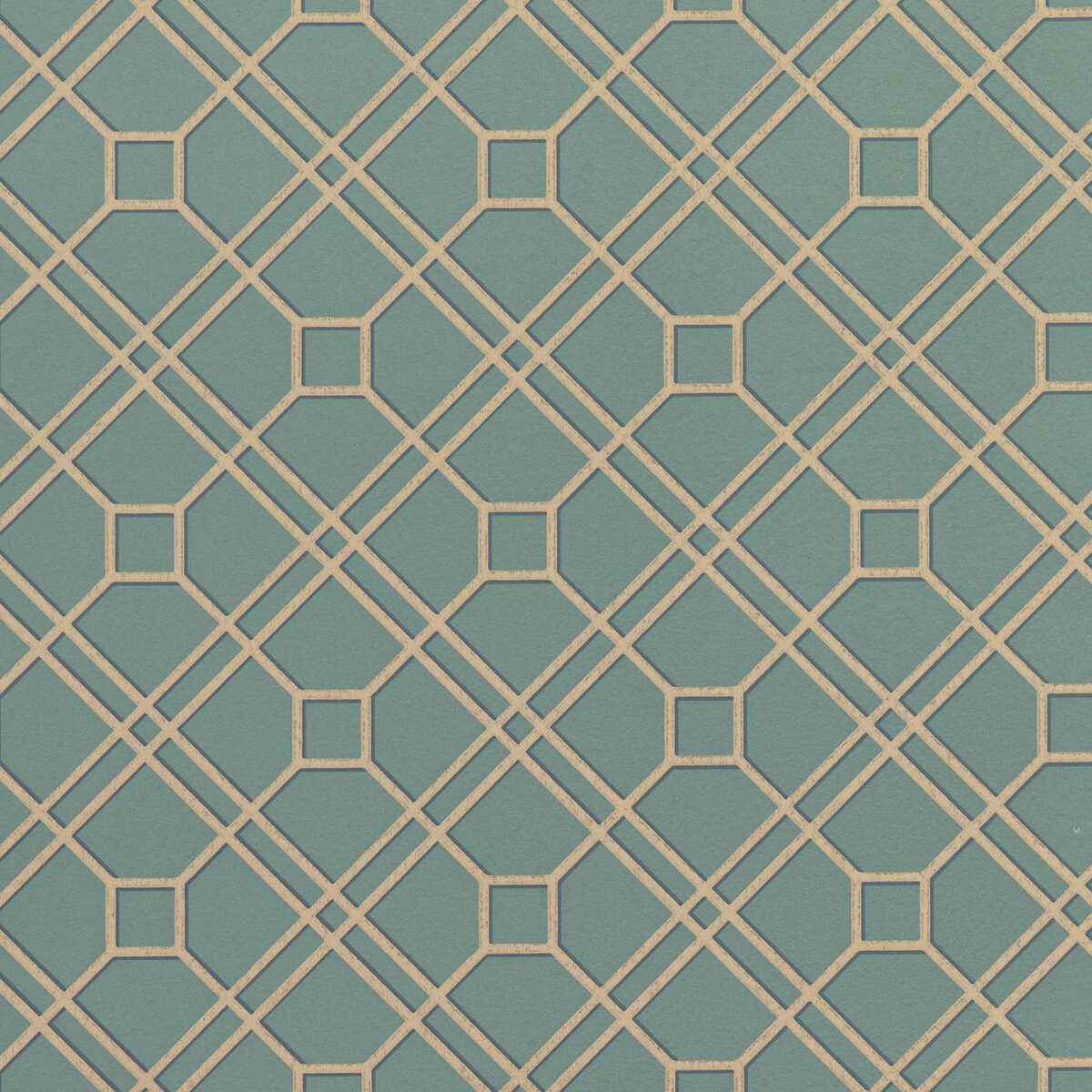 Bw45071120 Langdale Trellis Teal Bronze G P J Baker Wallpaper