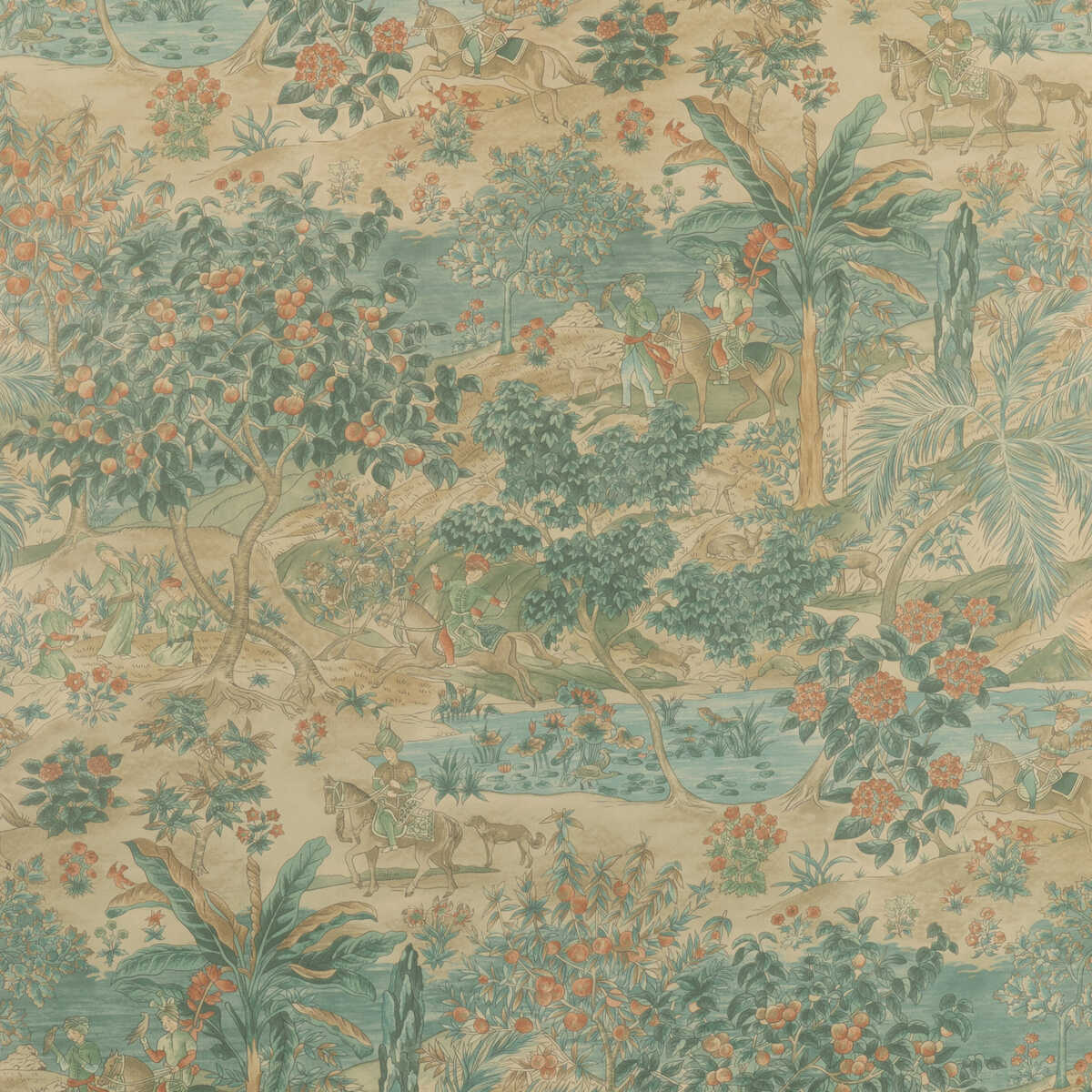 Ramayana - Sage/Multi - G P & J BAKER Wallpaper